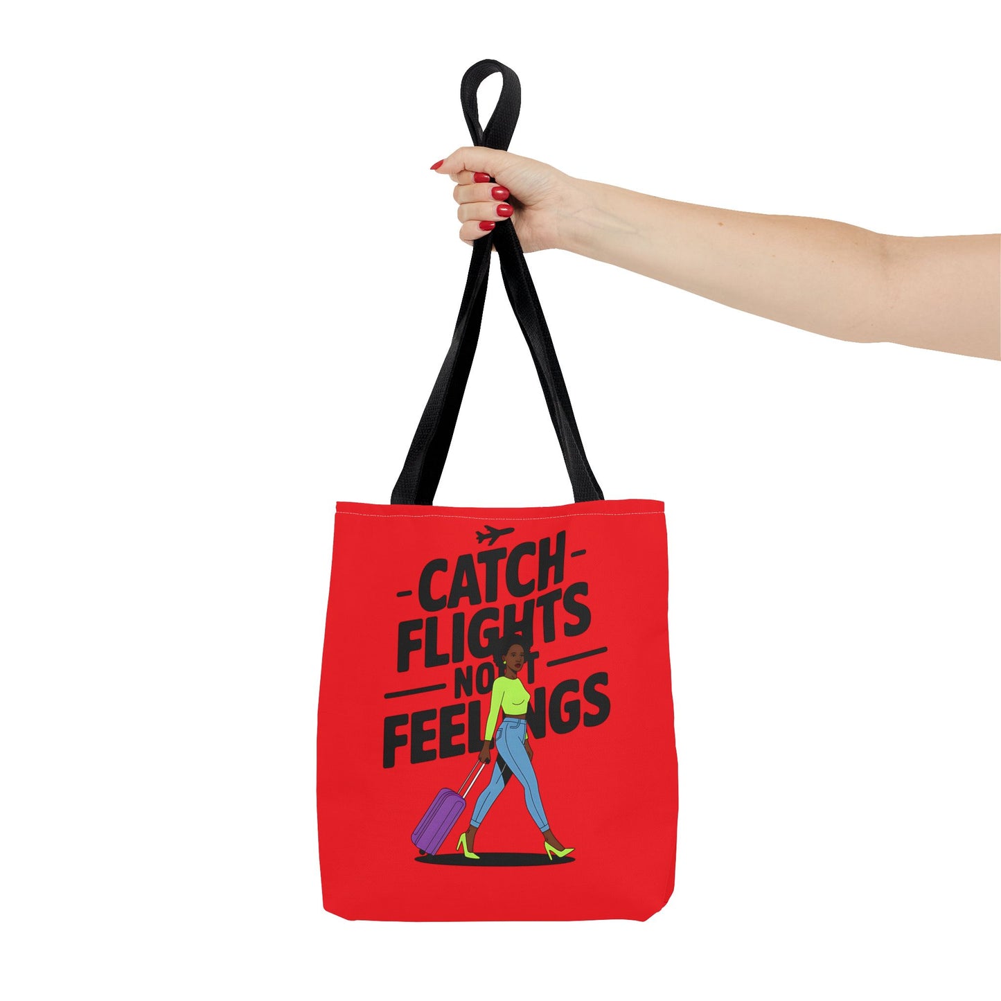 Catch Flights Not Feelings Tote Bag | Travel Gift, Vacation Accessory, Summer Beach Bag, Stylish Shopping Tote, Gift for Travelers