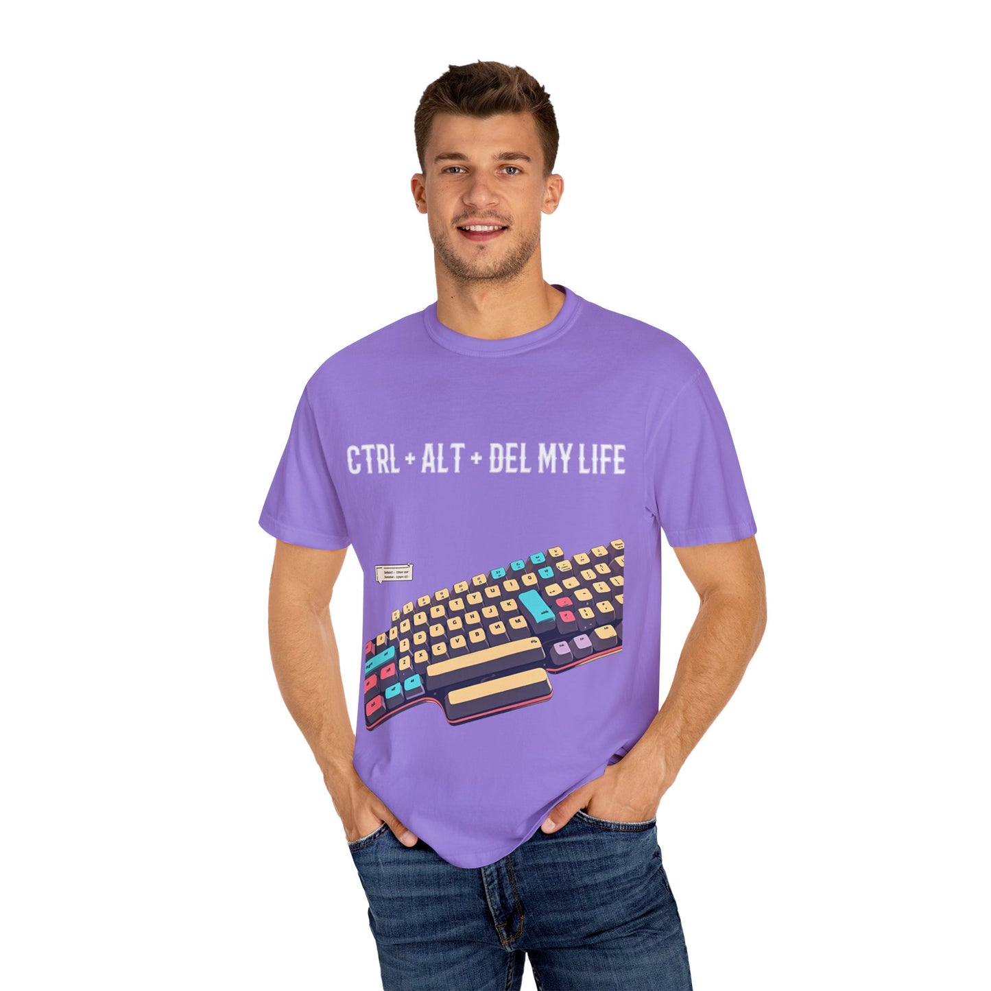 Humorous Tech T-Shirt - CTRL + ALT + DEL My Life, Geeky Gift, Casual Wear, Gamer Shirt, Unisex Tee