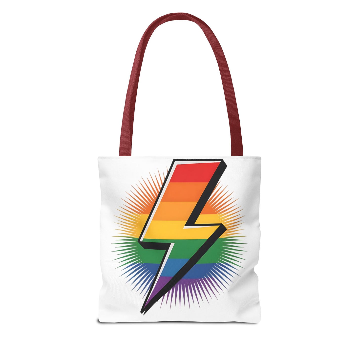 Rainbow Lightning Tote Bag - Vibrant Stylish Eco-Friendly Carryall