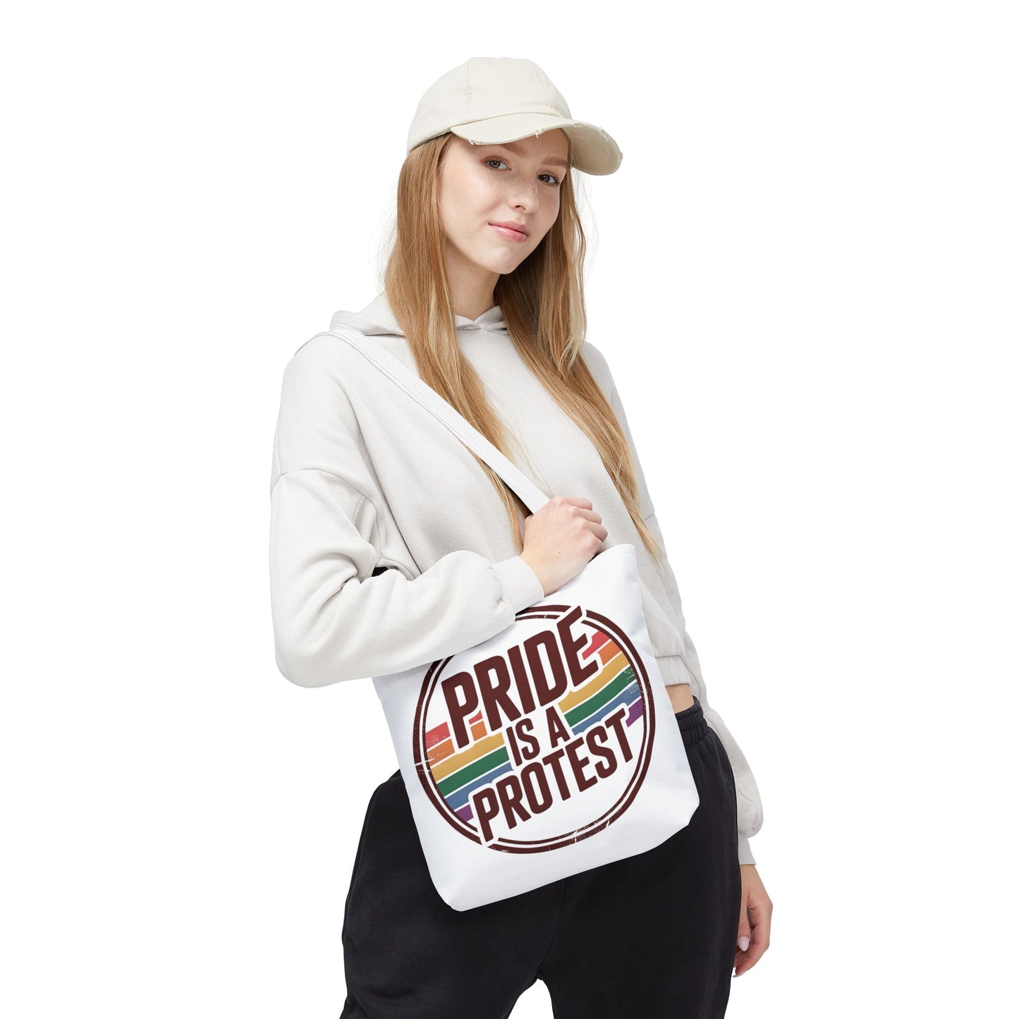 Pride Is A Protest Tote Bag - Eco-Friendly Carryall for LGBTQ+ Activism
