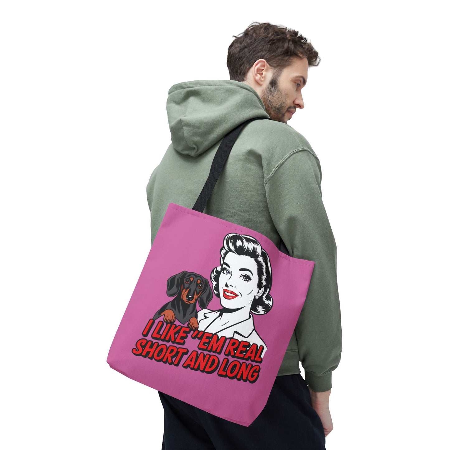 Retro Dog Lover Tote Bag, Cute Pink Handbag, Pet Lover Gift, Funny Dog Mom Bag, Vintage Animal Lover Shopping Tote