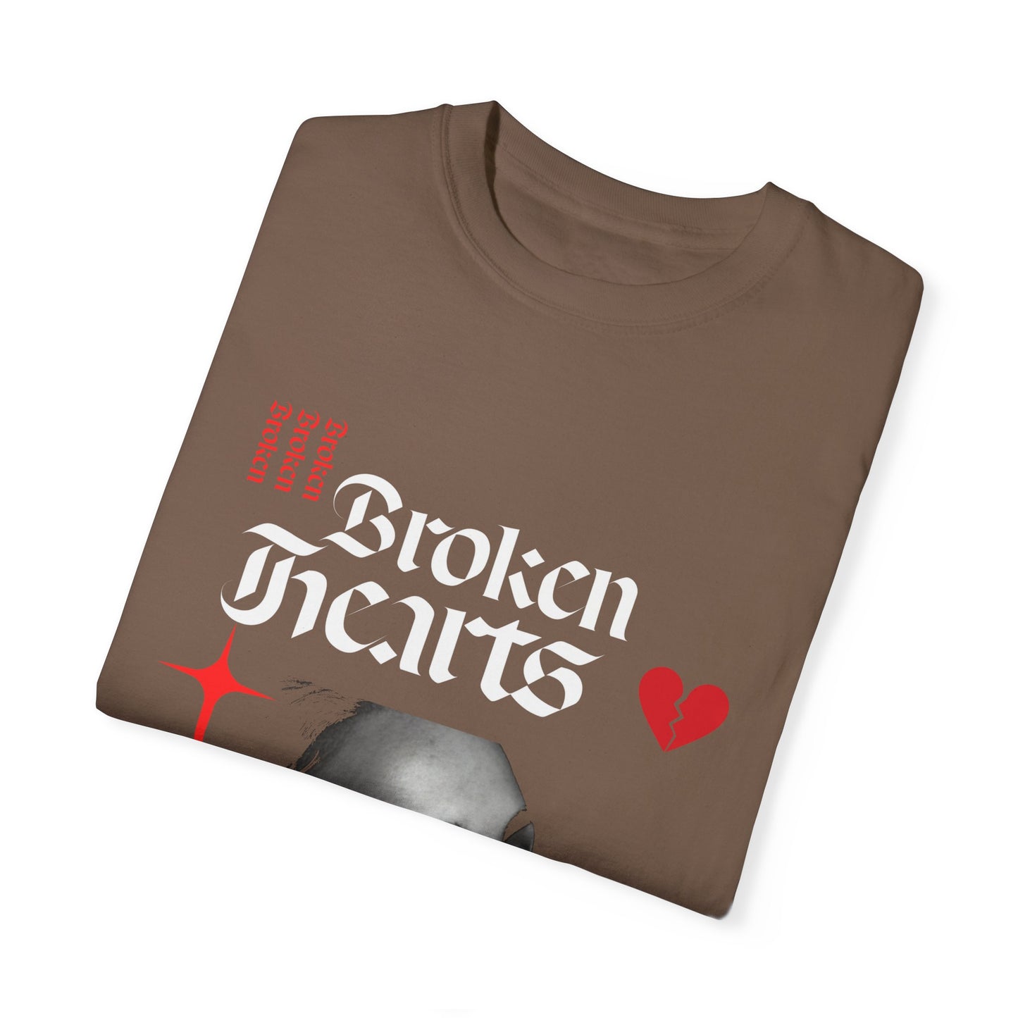 Broken Hearts Unisex Garment-Dyed T-Shirt - Trendy Graphic Tee for Casual Looks