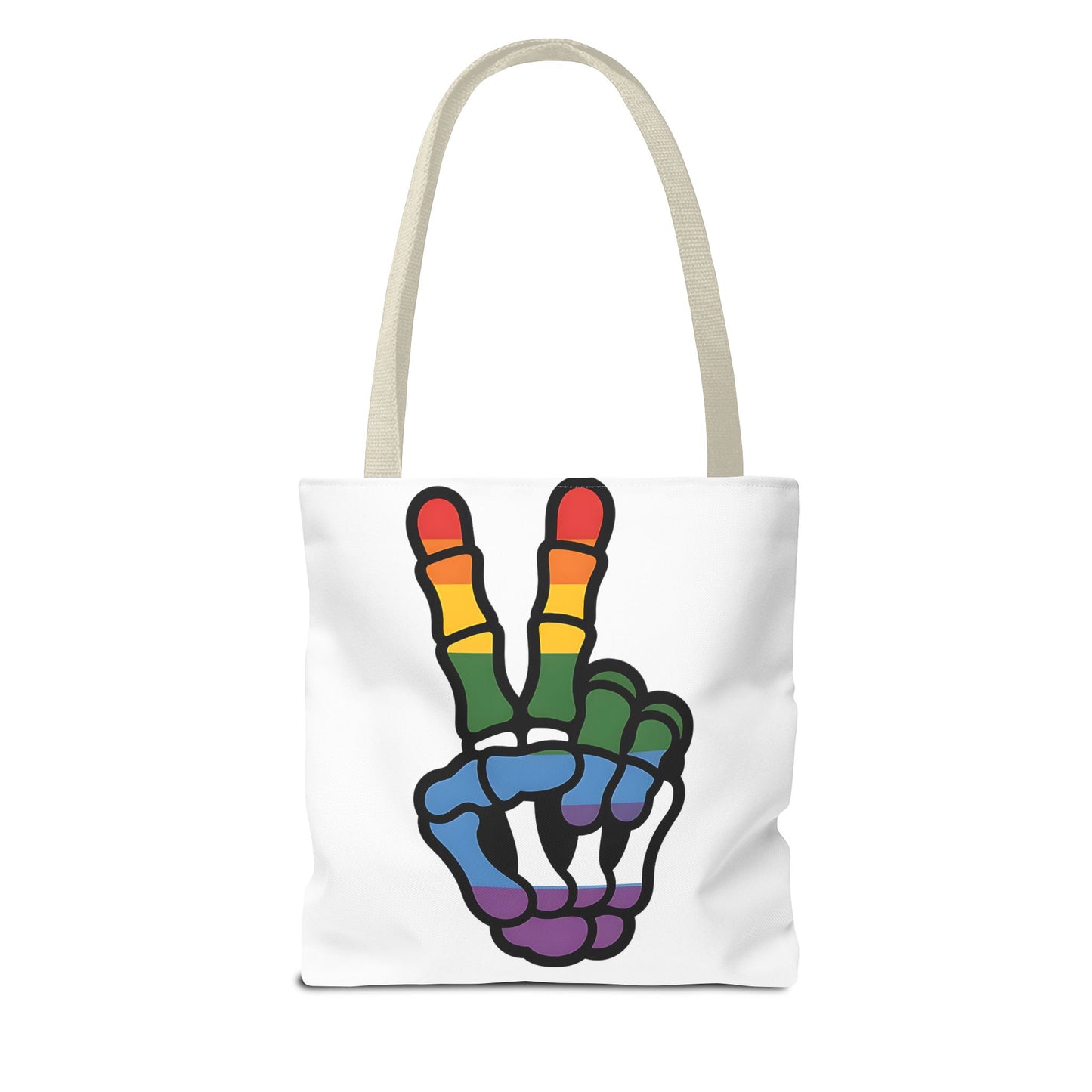 Rainbow Peace Tote Bag - Stylish Eco-Friendly Bag for Everyday Use