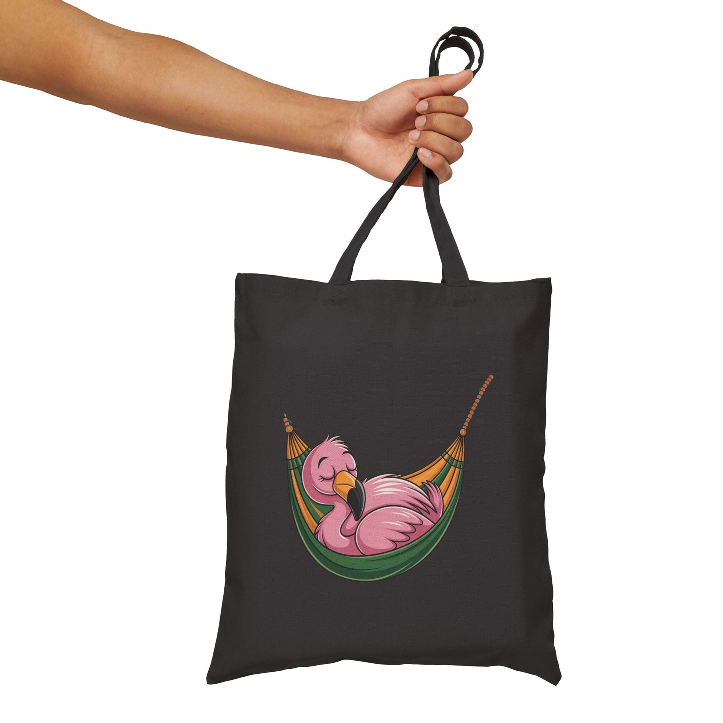 Flamingo Hammock Tote Bag, Eco-Friendly Shopping Bag, Summer Beach Bag, Cute Gift for Her, Travel Tote