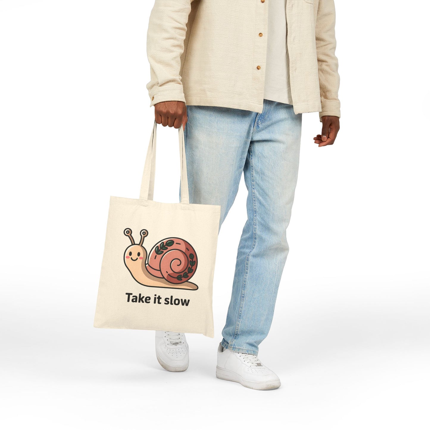 Whimsical Snail Tote Bag | Eco-Friendly Cotton Bag for Everyday Use, Shopping, Gifts, Beach, and Outdoor Adventures