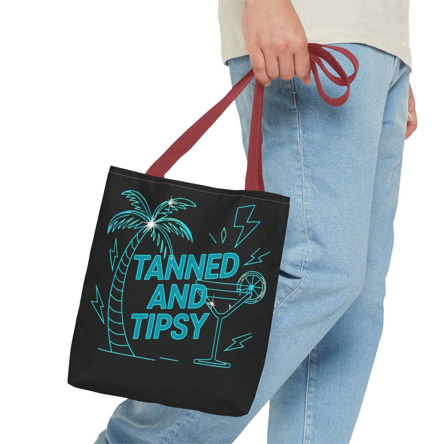 Tanned and Tipsy Tote Bag | Beach Bag, Summer Accessory, Travel Tote, Fun Gift, Poolside Essential