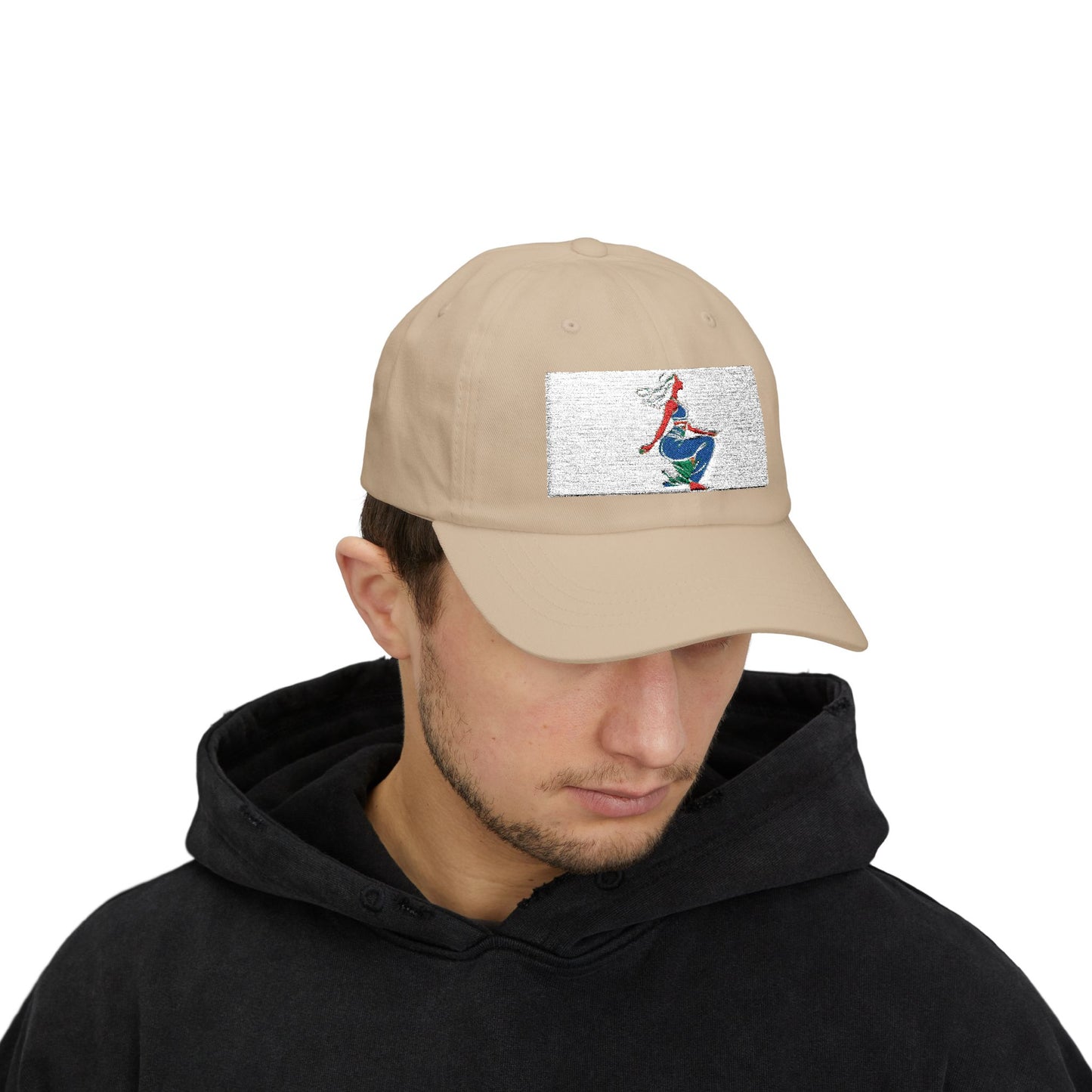 Retro Style Classic Dad Cap with Colorful Graphic Design