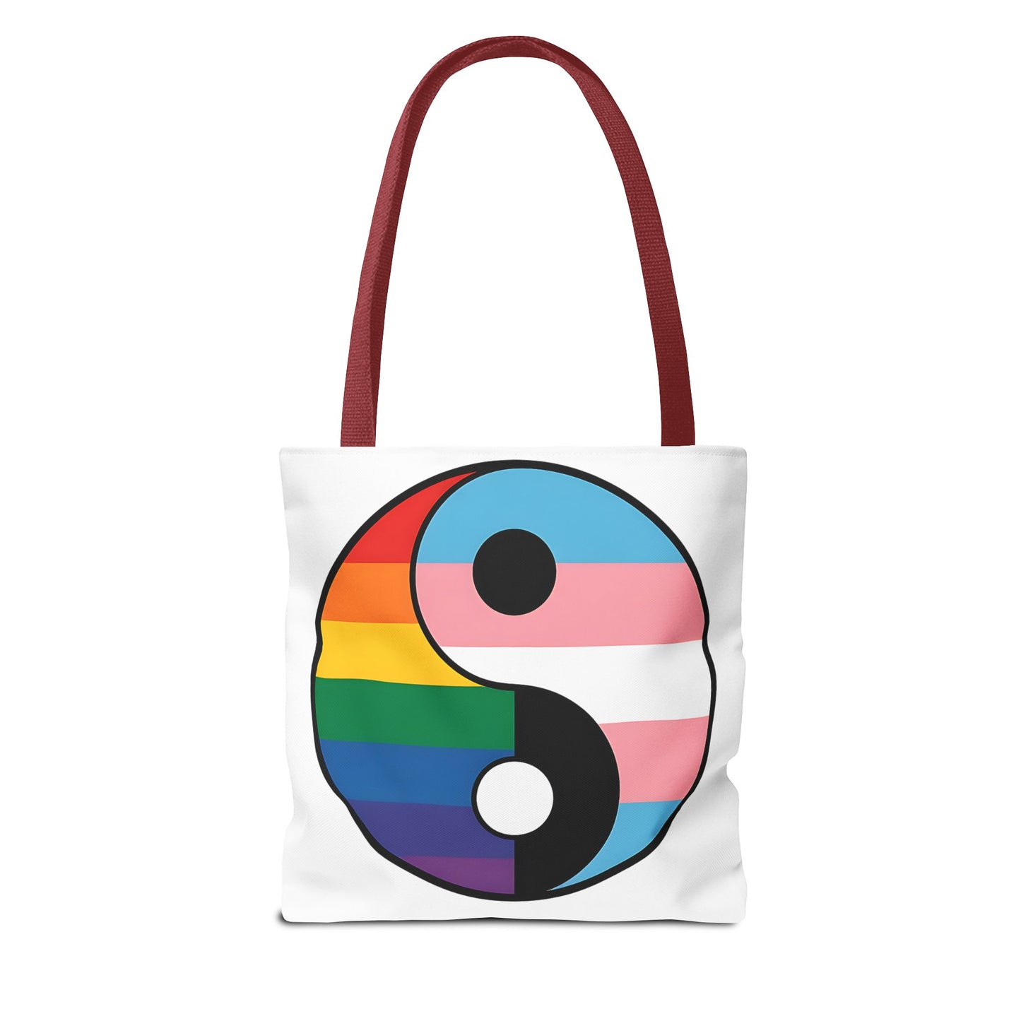 Yin Yang Pride Tote Bag - Colorful LGBTQ+ Symbol for Everyday Use