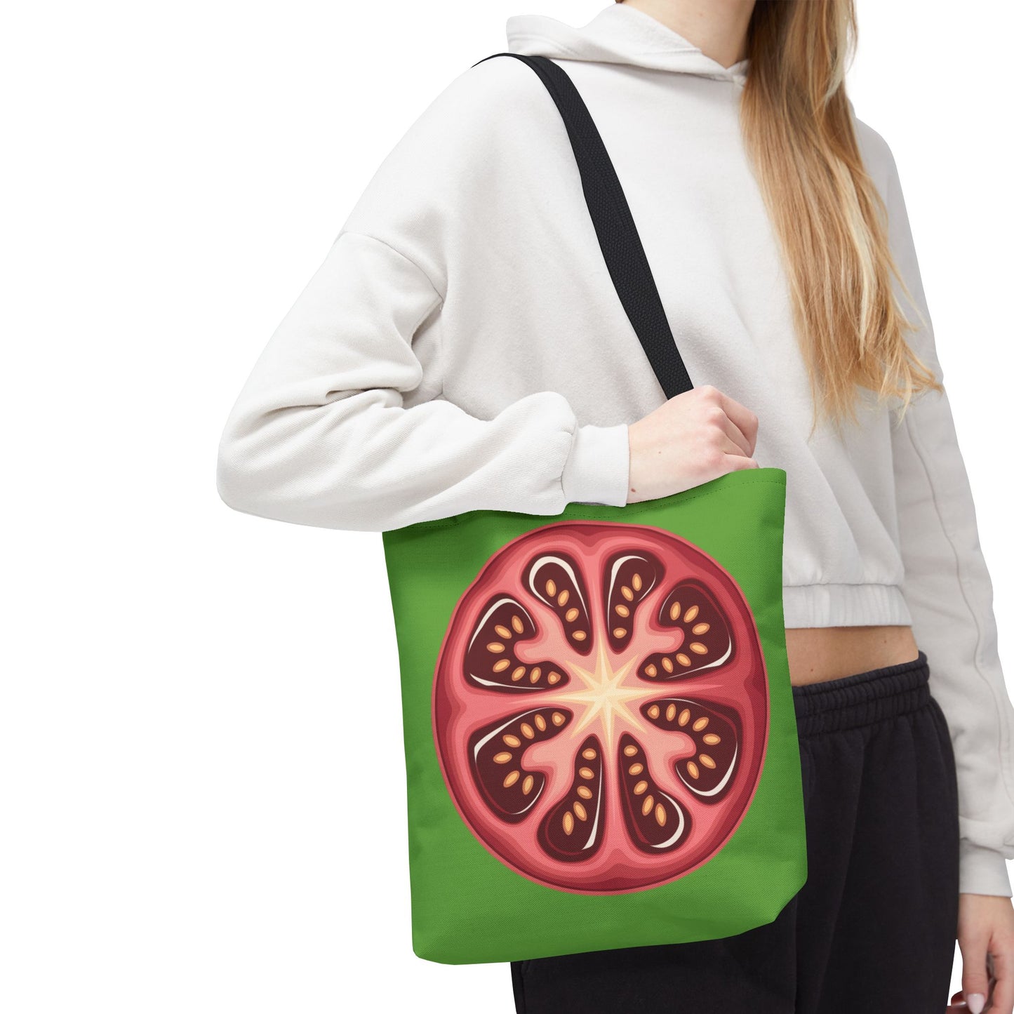 Vibrant Tomato Pattern Tote Bag - Grocery Bag, Reusable Shopping Bag, Eco-Friendly Tote, Farmhouse Decor, Gift for Gardeners
