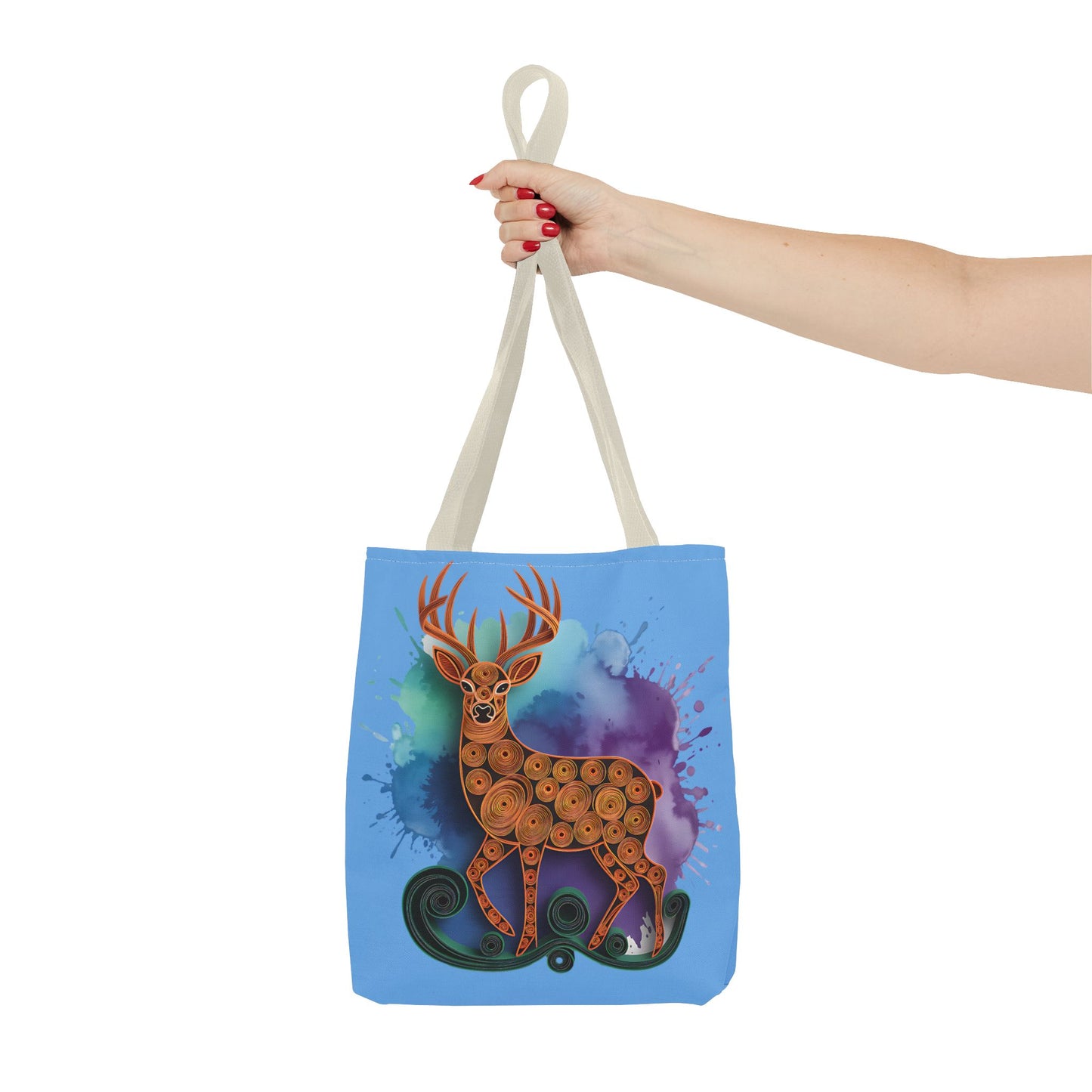 Bohemian Deer Tote Bag, Eco-Friendly Shopping Bag, Colorful Canvas Shoulder Bag, Gift for Nature Lovers, Unique Reusable Tote