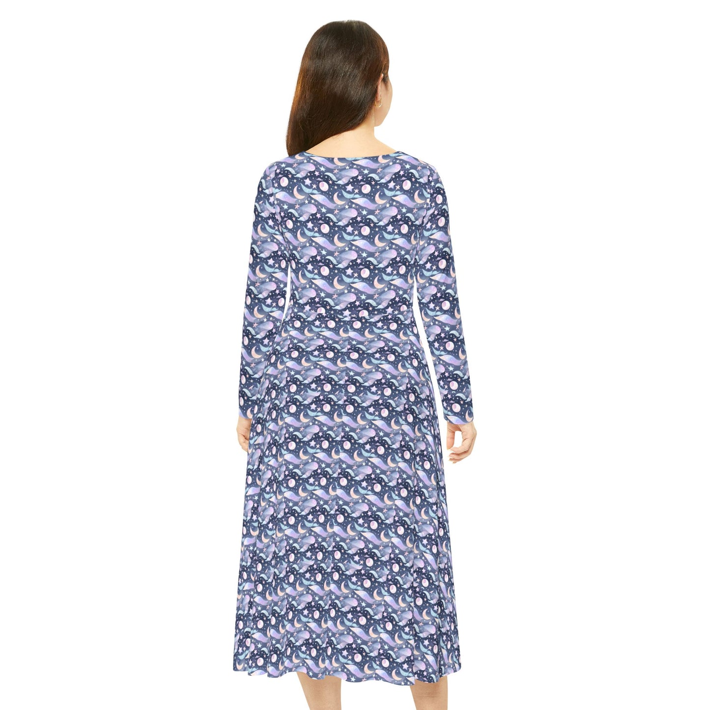 Whimsical Women's Long Sleeve Dance Dress - Perfect for Celebrations & Dance Events