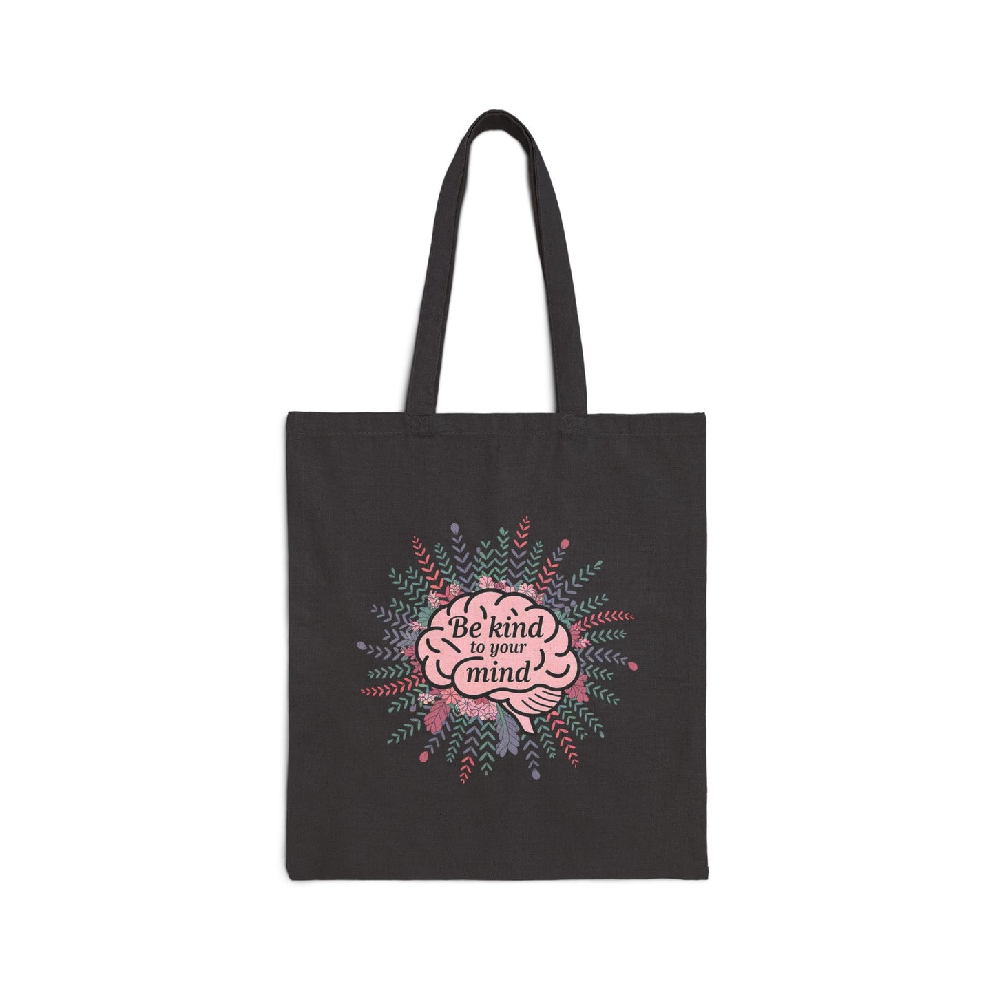 Be Kind to Your Mind Tote Bag | Eco-Friendly Canvas | Motivational Gift | Reusable Shopping Bag | Mindfulness Tote