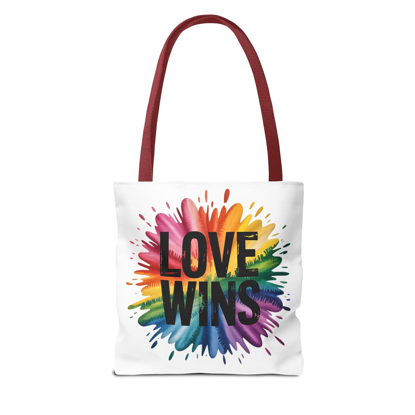 Love Wins Colorful Tote Bag - Perfect for Pride, Events, and Everyday Use