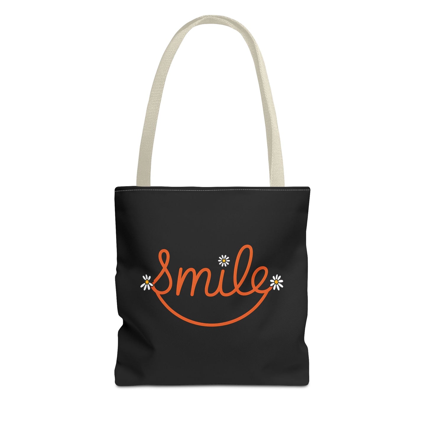 Smile Tote Bag - Cheerful Floral Design for Everyday Use