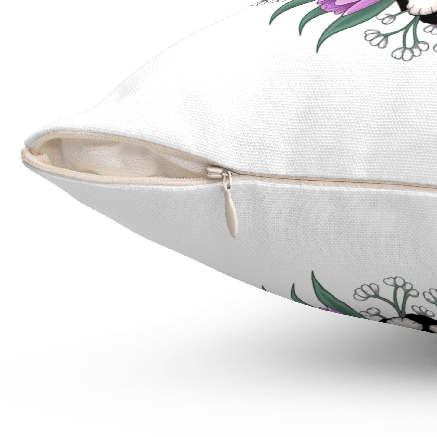 Adorable Pomeranian Floral Pillow - Perfect for Pet Lovers