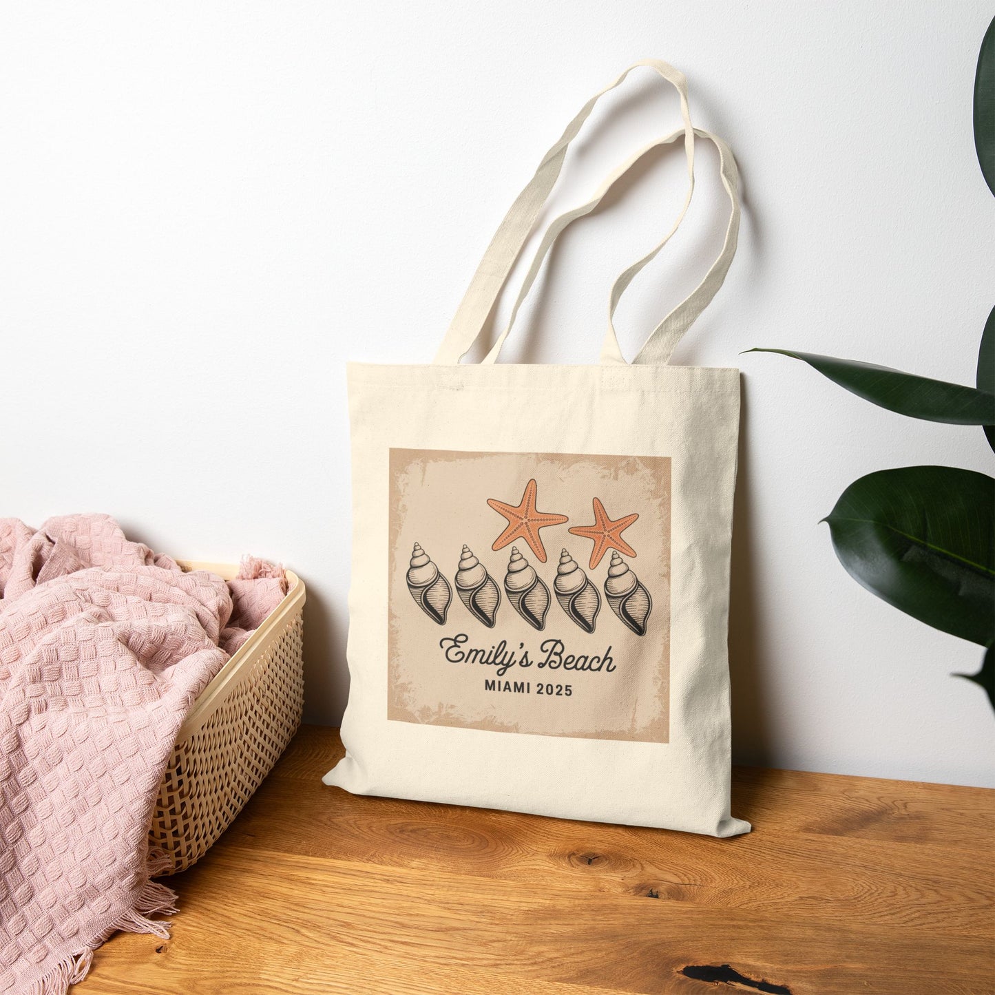 Beach-Themed Personalized Tote Bag, Summer Accessory, Eco-Friendly Gift, Custom Beach Bag for Vacation, Fun Day Out