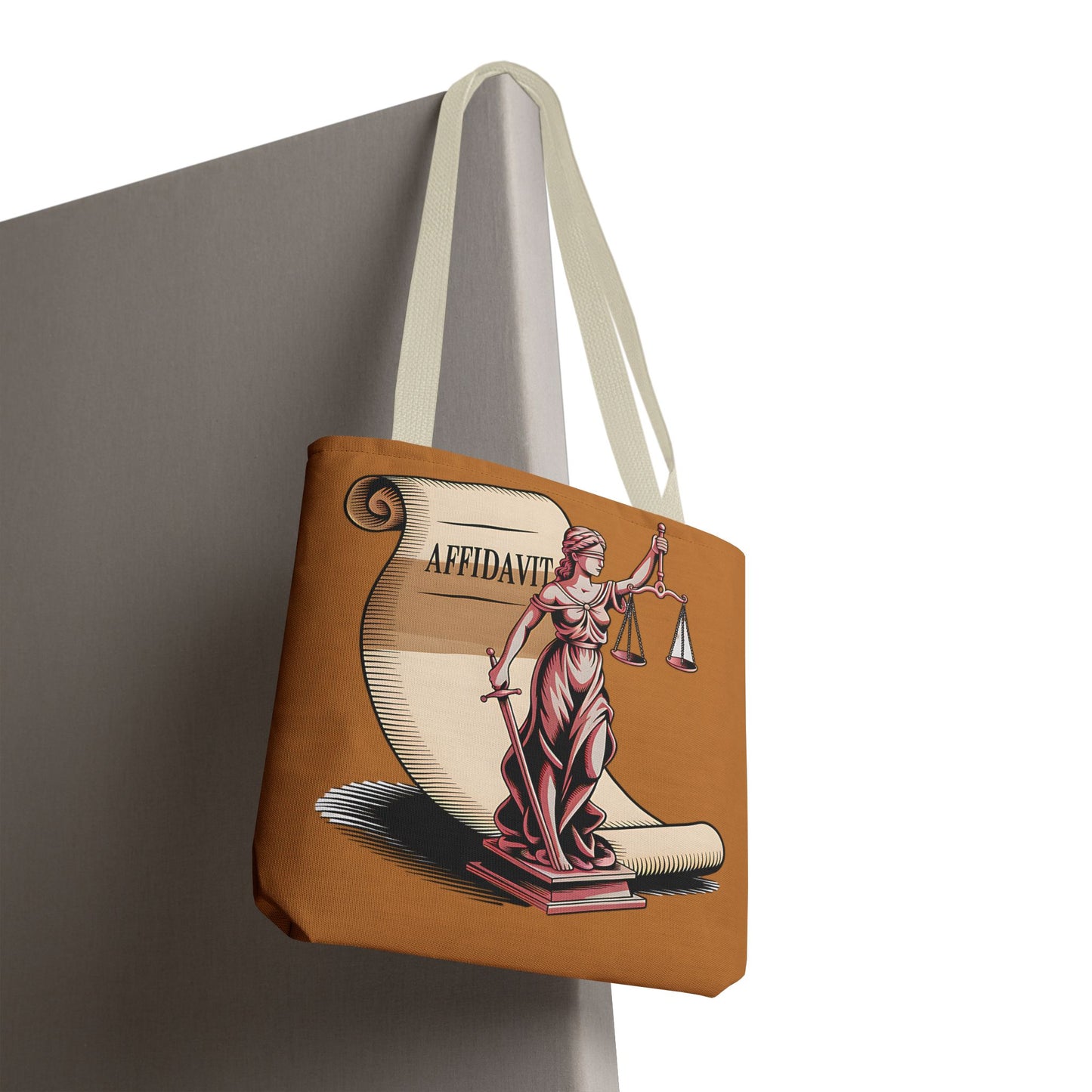 Justice Themed Tote Bag, Legal Tote, Scales of Justice Bag, Law Student Gift, Courtroom Accessory, Legal Professional Bag