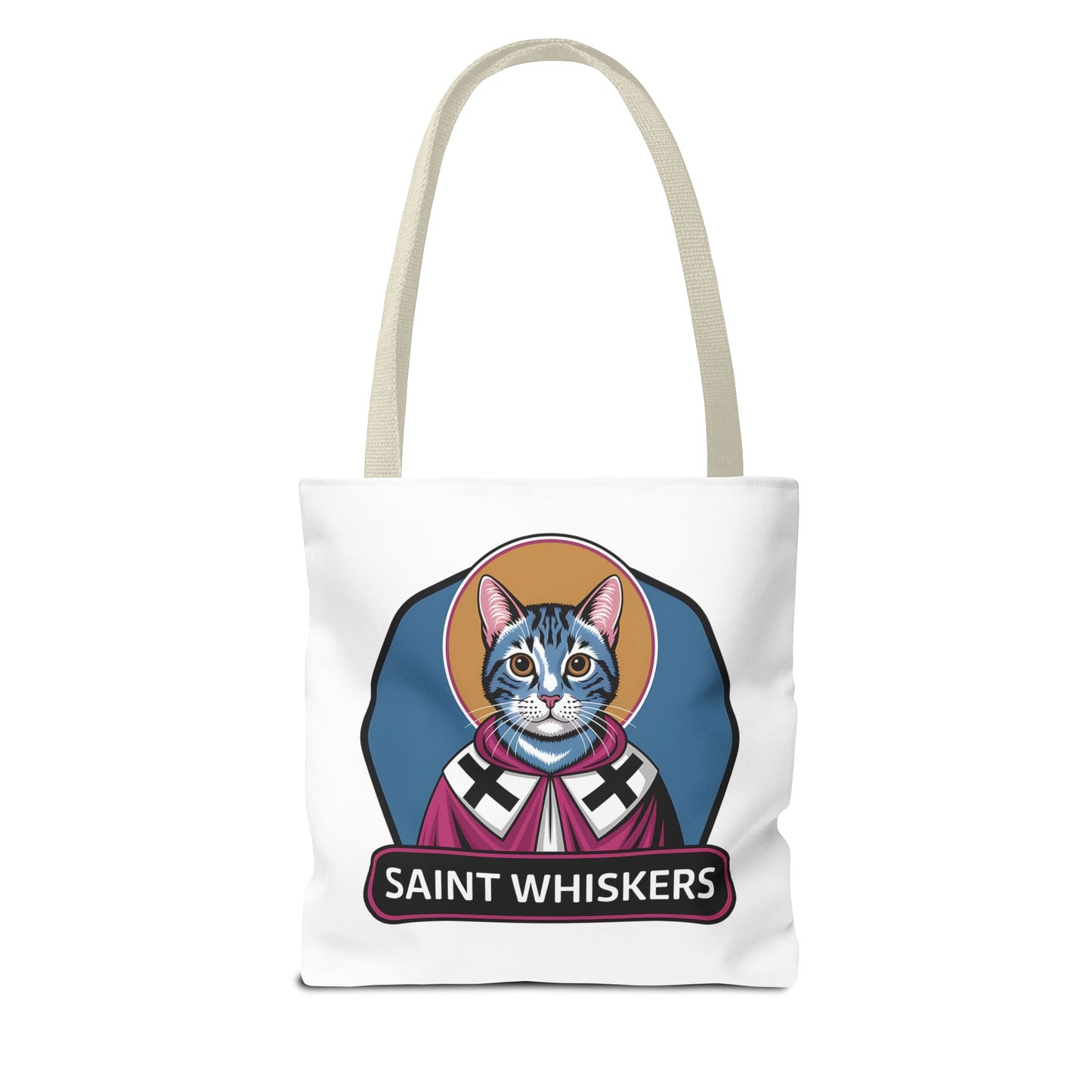 Saint Whiskers Cat Tote Bag - Cute & Quirky Cat Lover Bag