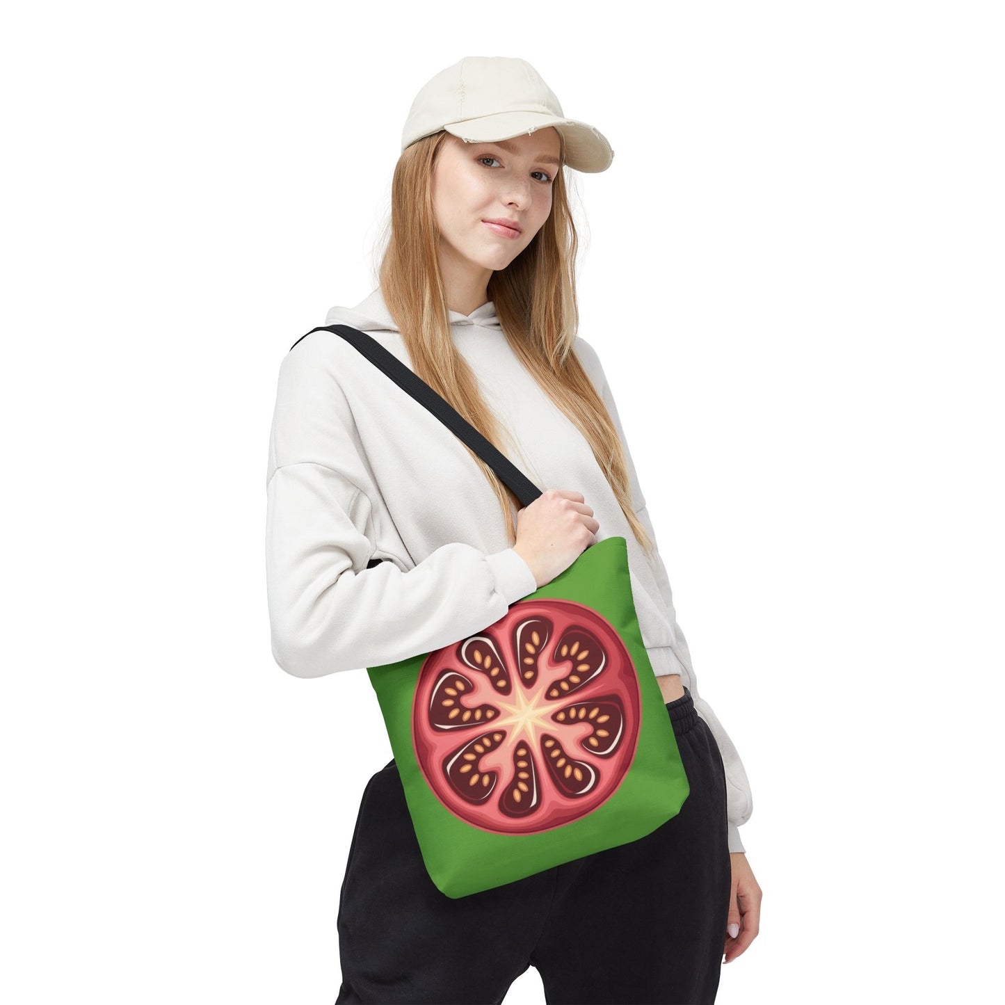 Vibrant Tomato Pattern Tote Bag - Grocery Bag, Reusable Shopping Bag, Eco-Friendly Tote, Farmhouse Decor, Gift for Gardeners