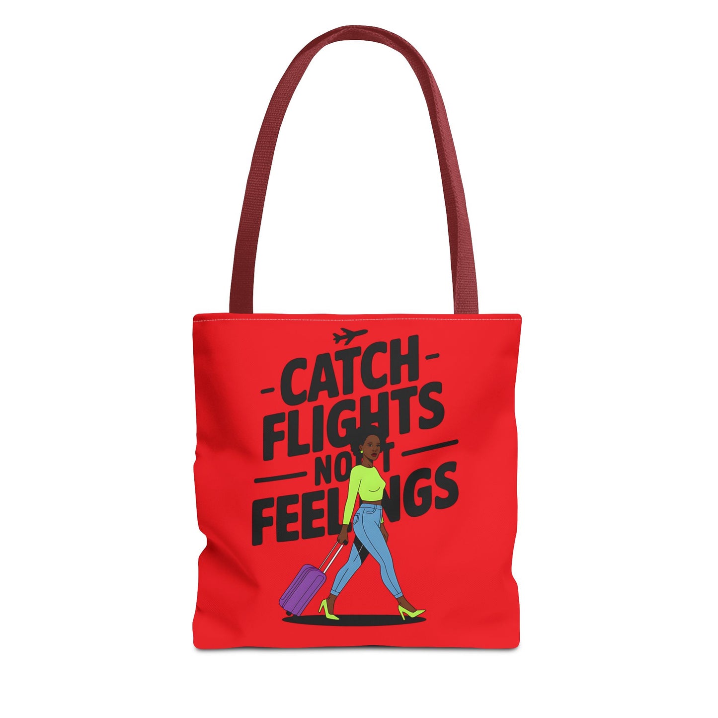 Catch Flights Not Feelings Tote Bag | Travel Gift, Vacation Accessory, Summer Beach Bag, Stylish Shopping Tote, Gift for Travelers