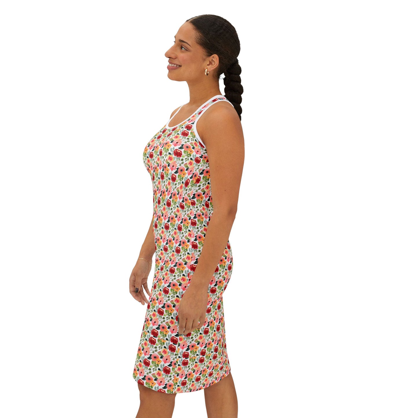 Floral Women's Racerback Dress - Perfect for Summer & Casual Outings