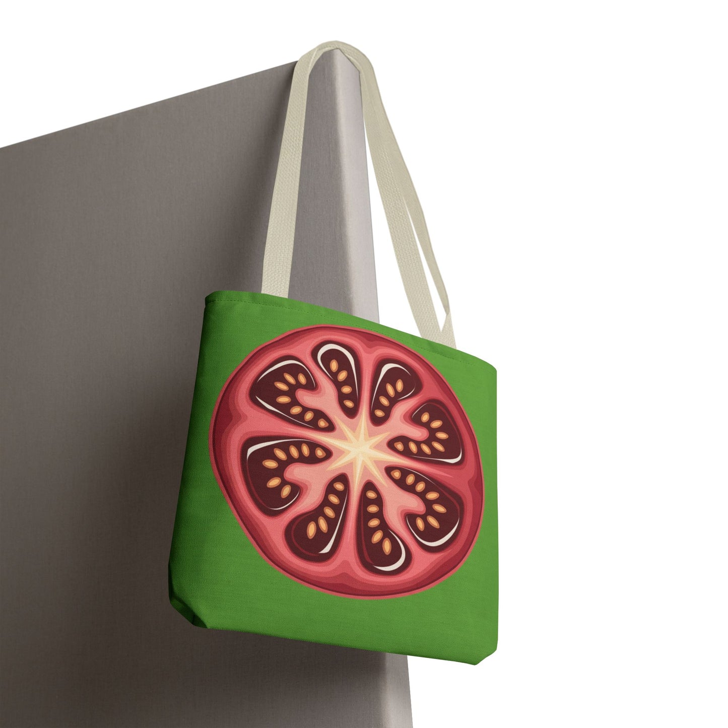 Vibrant Tomato Pattern Tote Bag - Grocery Bag, Reusable Shopping Bag, Eco-Friendly Tote, Farmhouse Decor, Gift for Gardeners