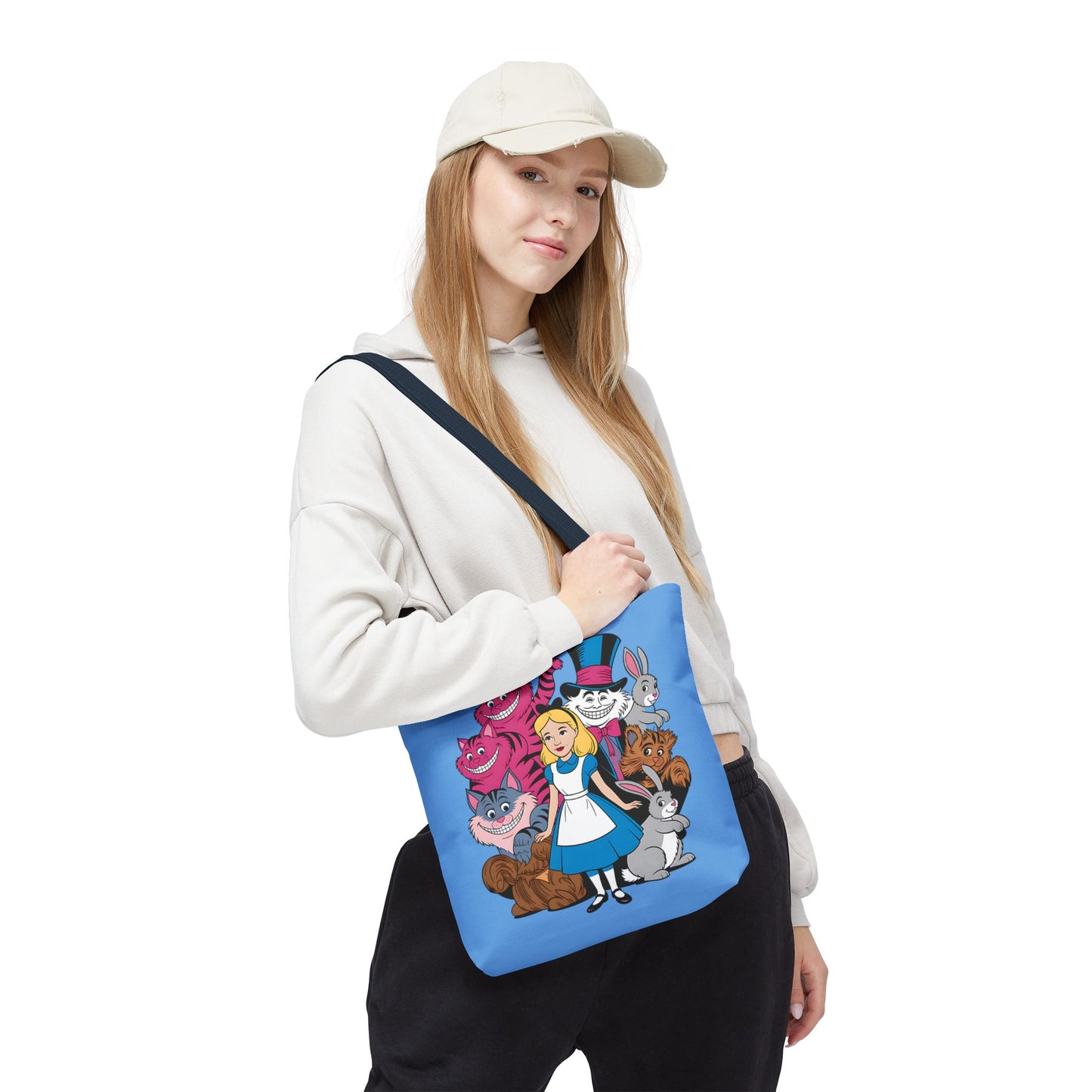Charming Wonderland Tote Bag | Alice in Wonderland AOP | Fun Gift, Eco-Friendly, Movie Lover, Unique Accessory, Quirky Shopping Bag