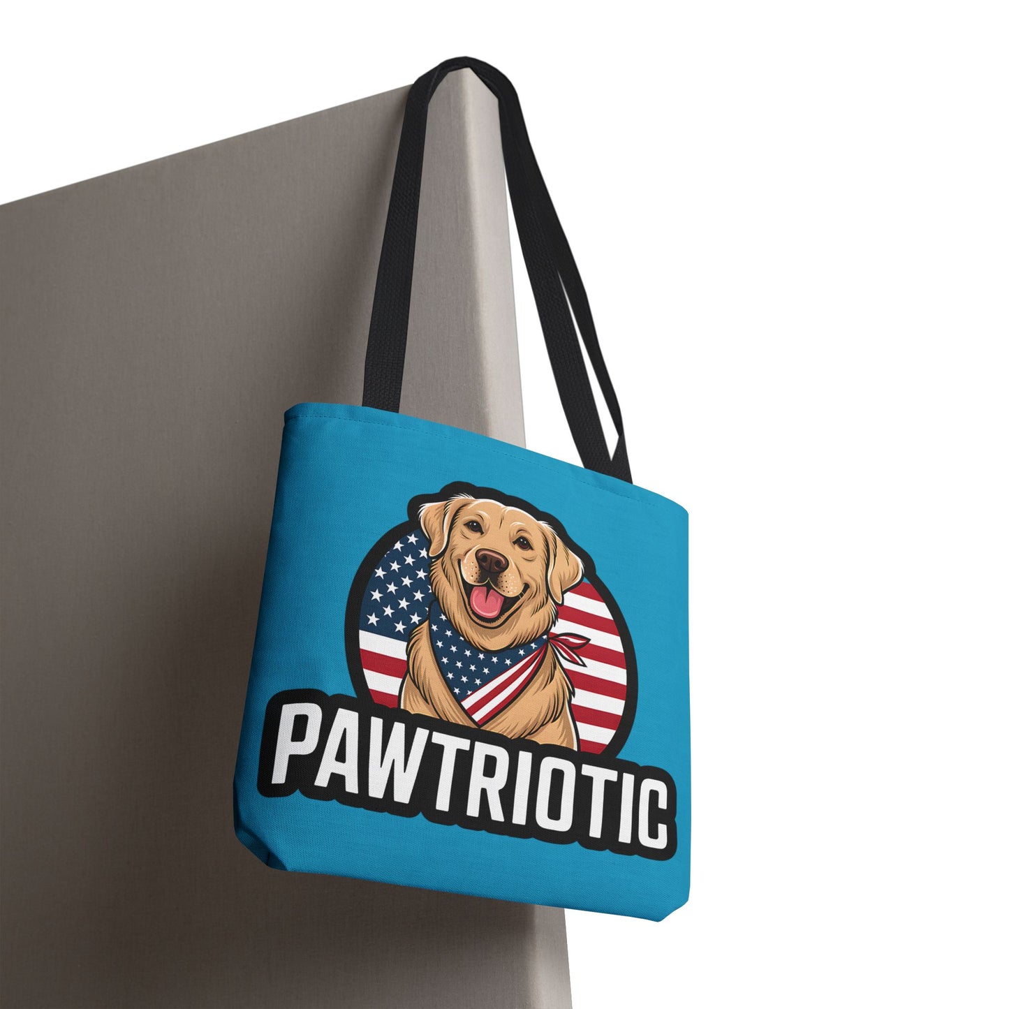 Pawtrotic Tote Bag, Dog Lover's Accessory, Patriotic Dog Tote, Animal Appreciation Gift, Fourth of July Celebration