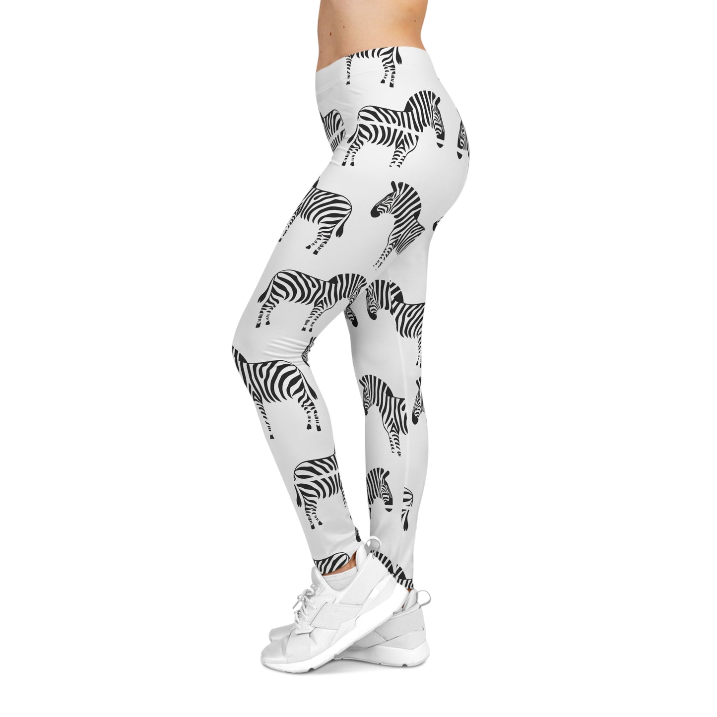Zebra Print Women's Casual Leggings - Stylish & Comfortable Activewear