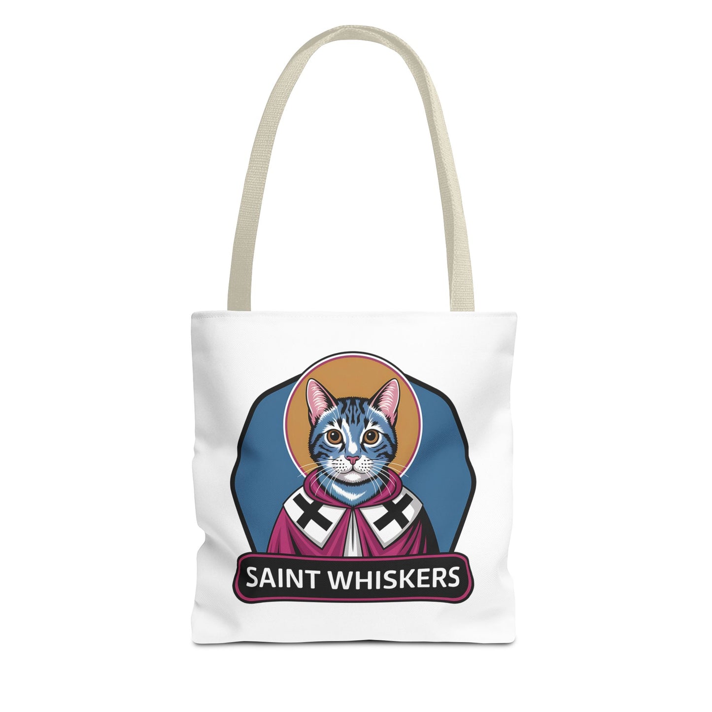 Saint Whiskers Cat Tote Bag - Cute & Quirky Cat Lover Bag