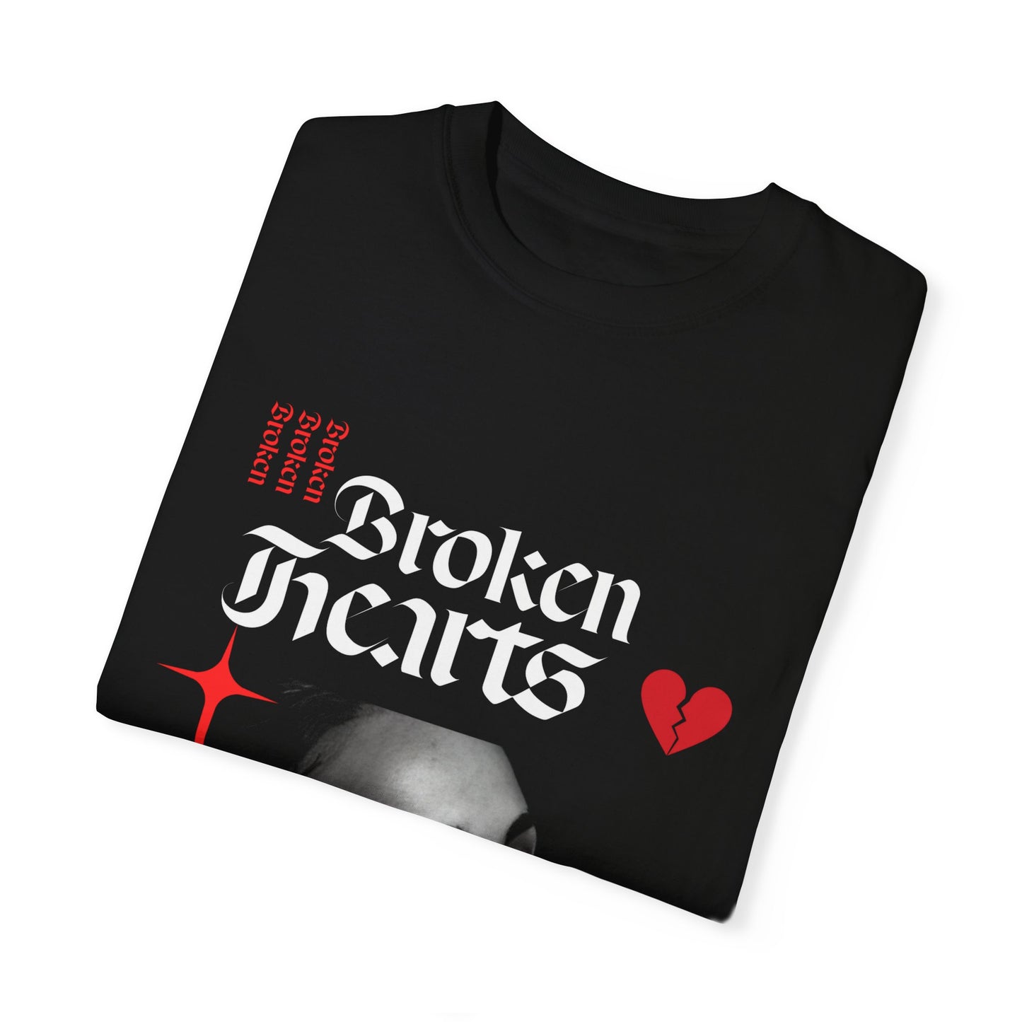 Broken Hearts Unisex Garment-Dyed T-Shirt - Trendy Graphic Tee for Casual Looks