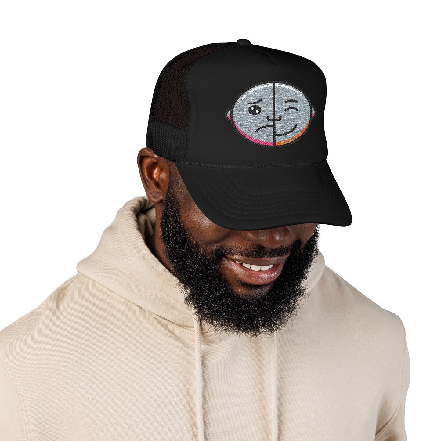 Embroidered Foam Trucker Hat, Adjustable Hat for Casual Style, Gift for Dad, Dad Hat, Trendy Accessory, Summer Fashion