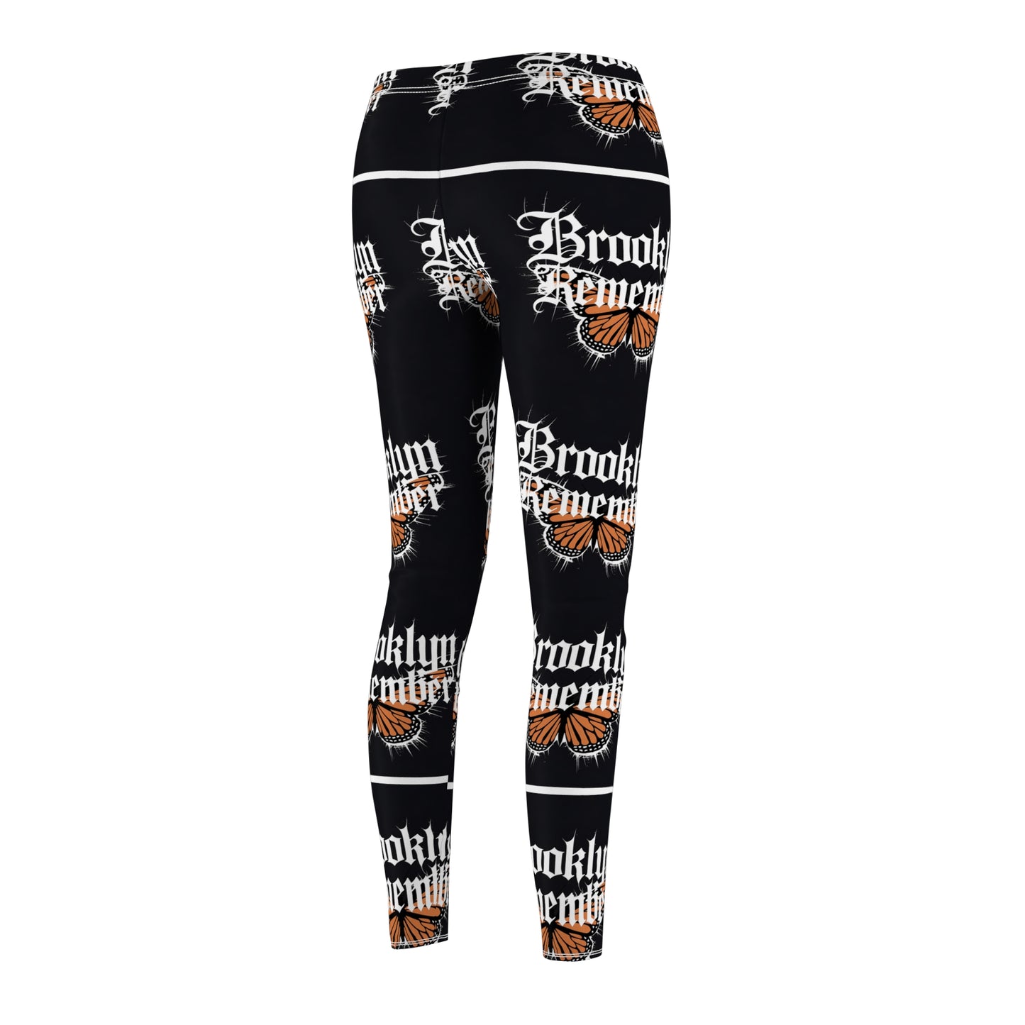 Brooklyn Remember Women's Casual Leggings, Trendy Black Leggings for Fashion Lovers, Workout & Chill Leggings, Gifts for Her, AOP Leggings