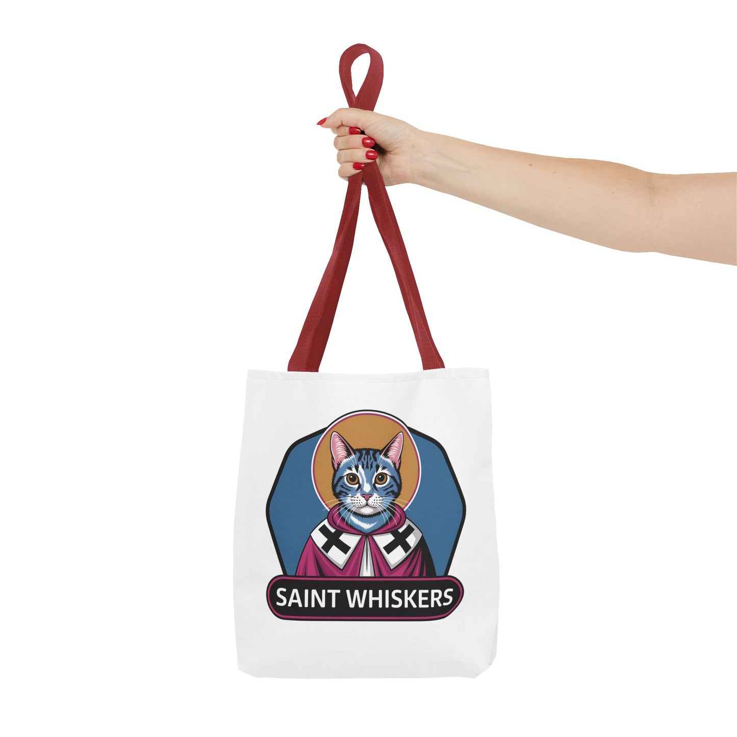 Saint Whiskers Cat Tote Bag - Cute & Quirky Cat Lover Bag