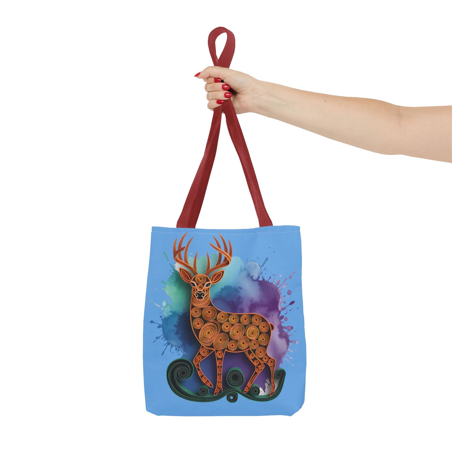 Bohemian Deer Tote Bag, Eco-Friendly Shopping Bag, Colorful Canvas Shoulder Bag, Gift for Nature Lovers, Unique Reusable Tote