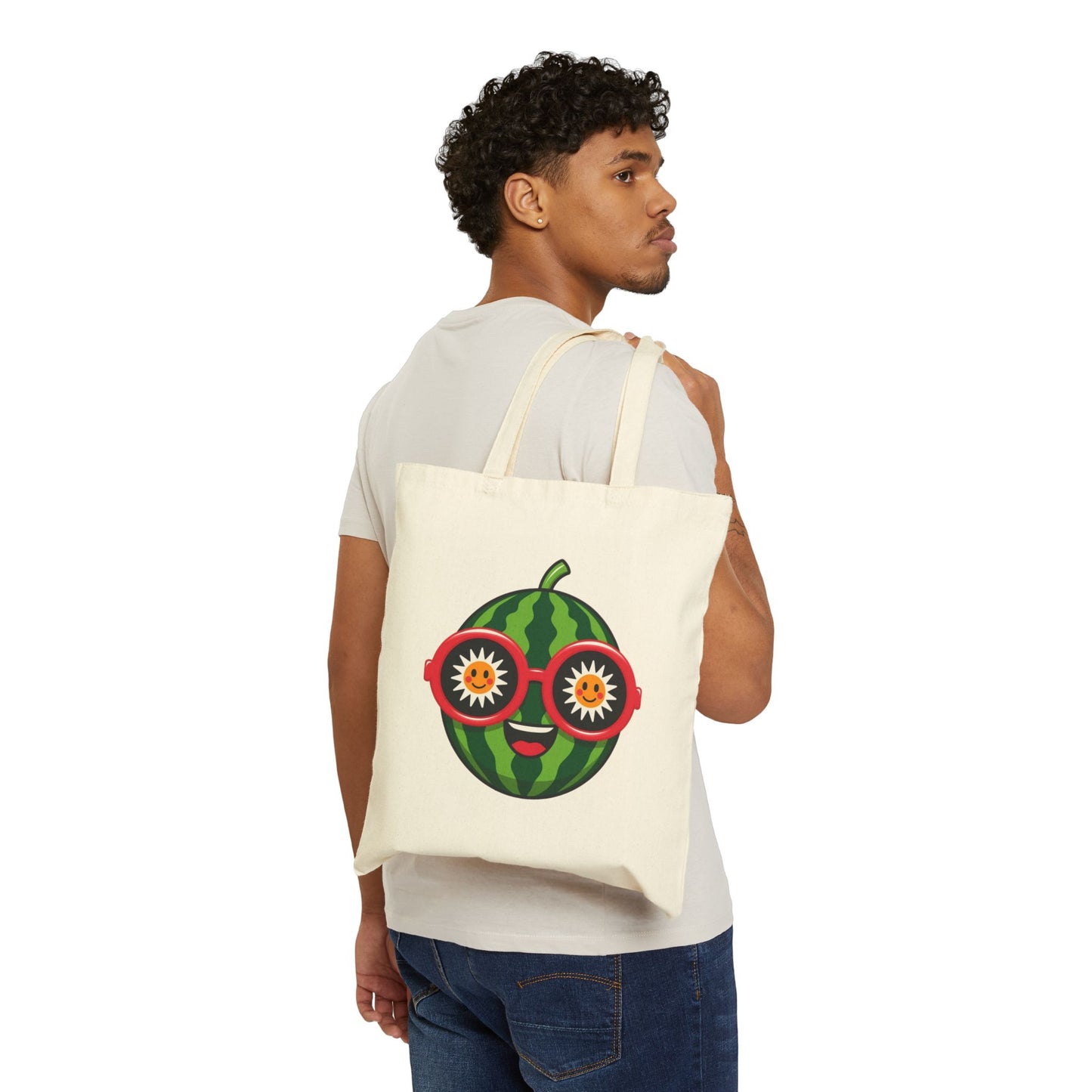 Whimsical Watermelon Tote Bag - Fun Eco-Friendly Shopping Bag, Reusable Grocery Bag, Cute Beach Bag, Gift for Fruit Lovers