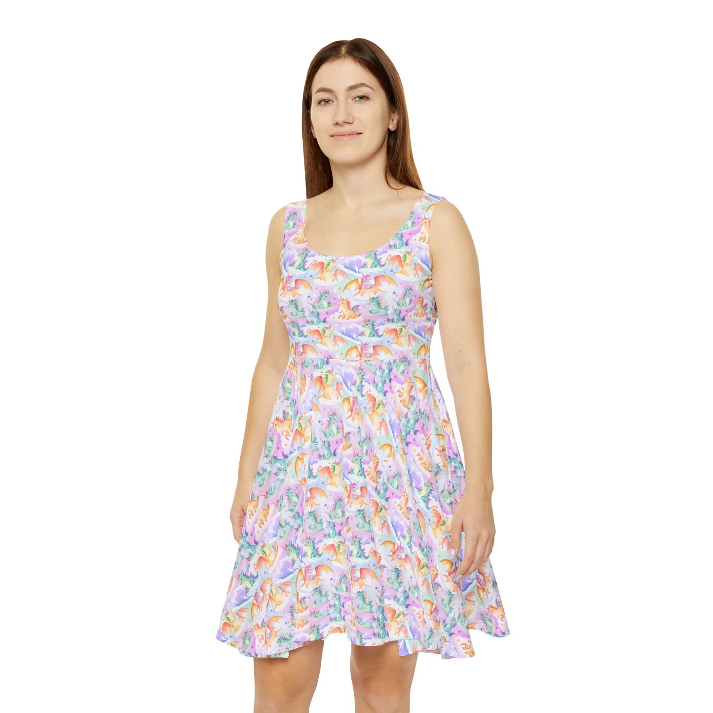 Whimsical Dinosaur Women's Skater Dress | Fun Summer Fashion
