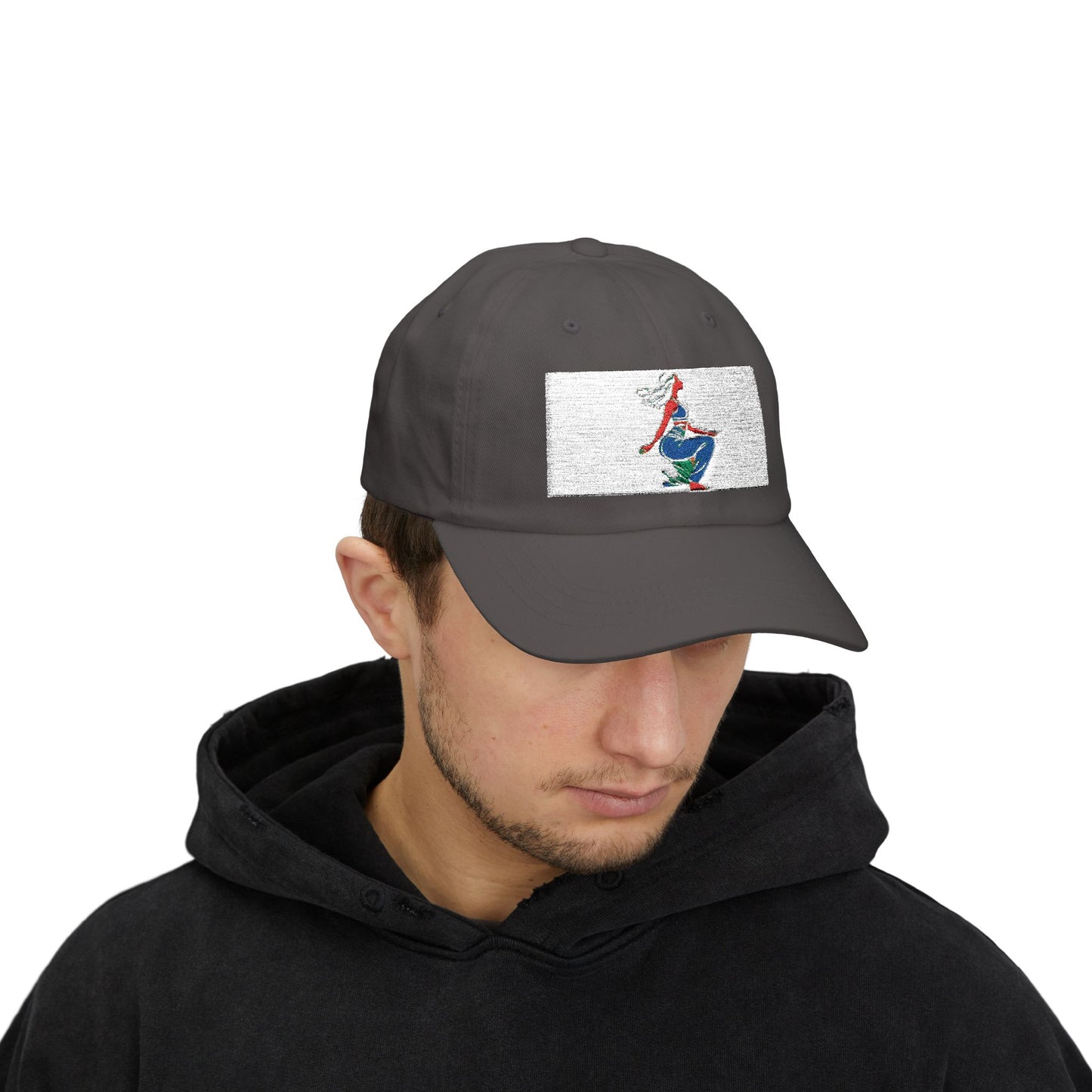 Retro Style Classic Dad Cap with Colorful Graphic Design