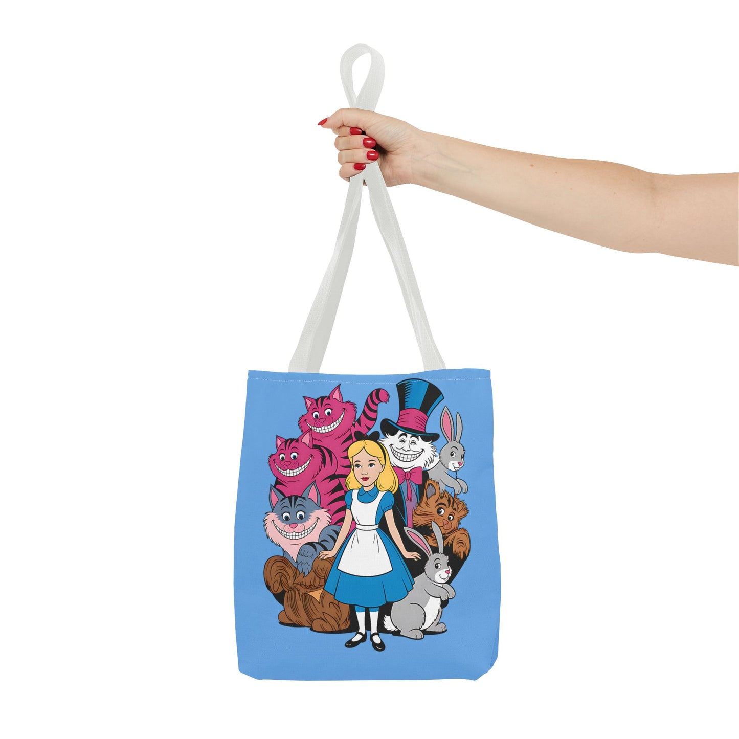 Charming Wonderland Tote Bag | Alice in Wonderland AOP | Fun Gift, Eco-Friendly, Movie Lover, Unique Accessory, Quirky Shopping Bag