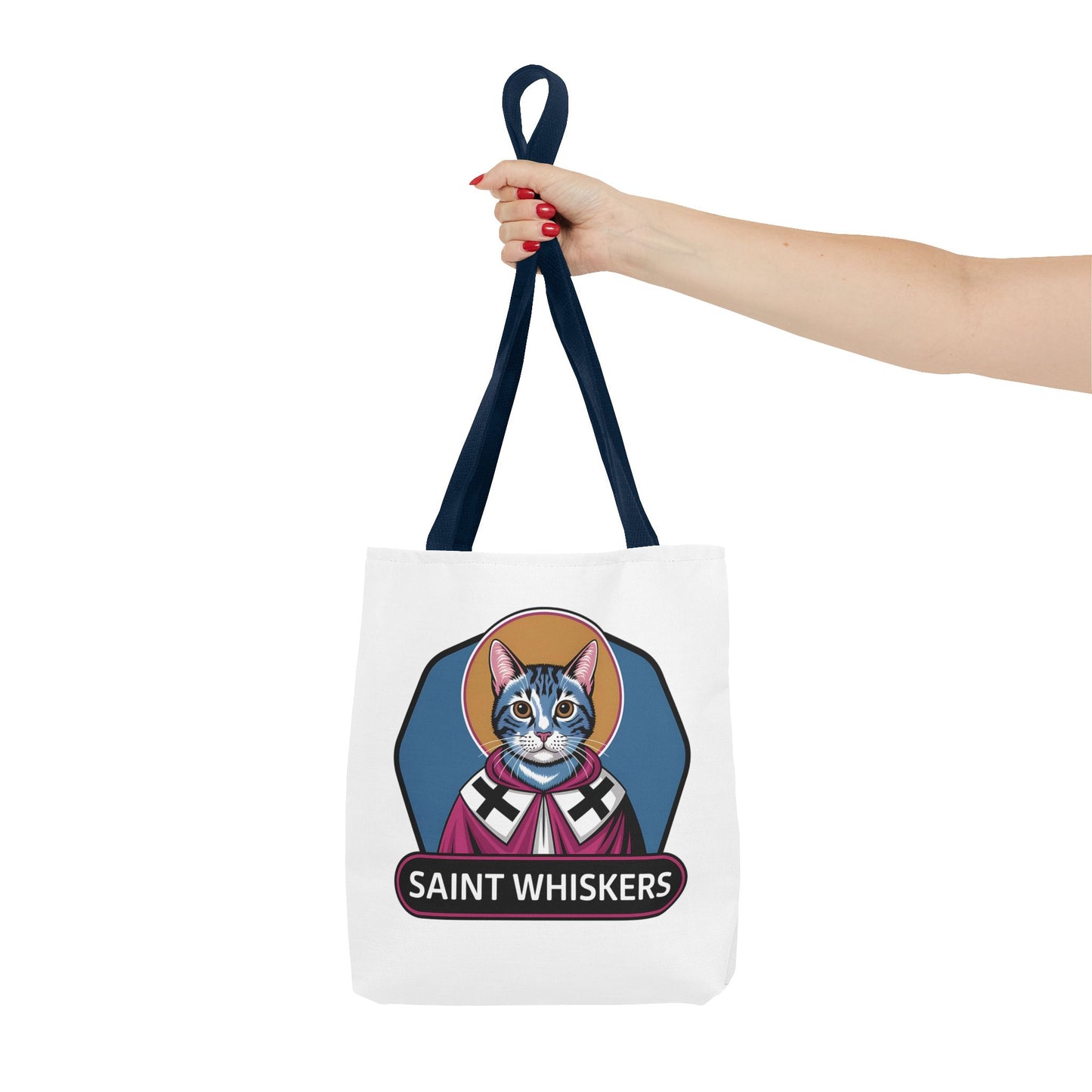 Saint Whiskers Cat Tote Bag - Cute & Quirky Cat Lover Bag