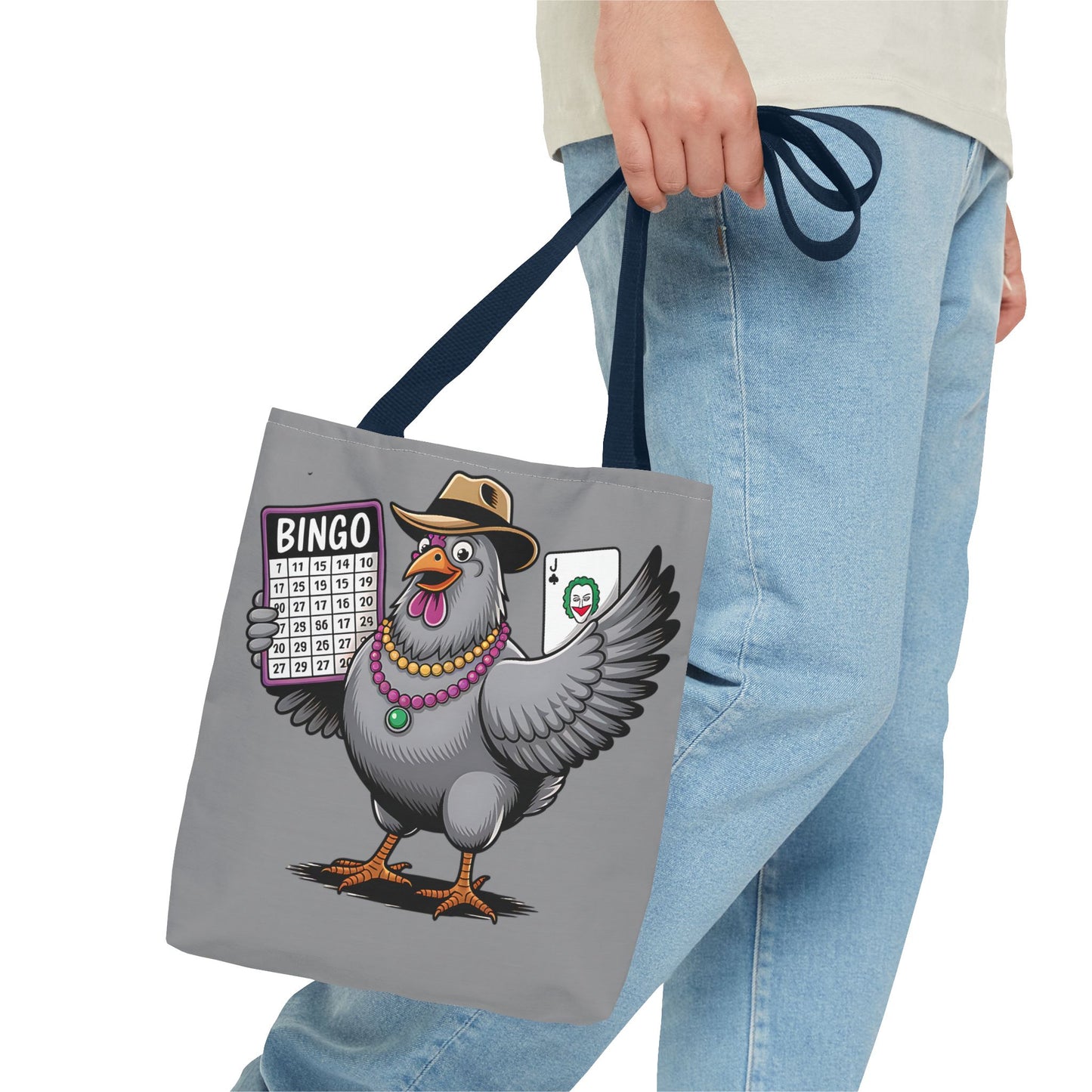 Bingo Pigeon Tote Bag | Fun Game Night Accessory, Beach Bag, Casual Everyday Bag, Gift for Gamers, Quirky Animal Tote