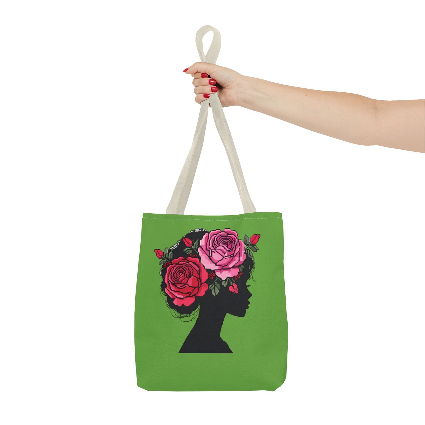 Floral Silhouette Tote Bag - Eco-Friendly, Stylish, Gifts for Her, Travel Essential, Canvas Shopper