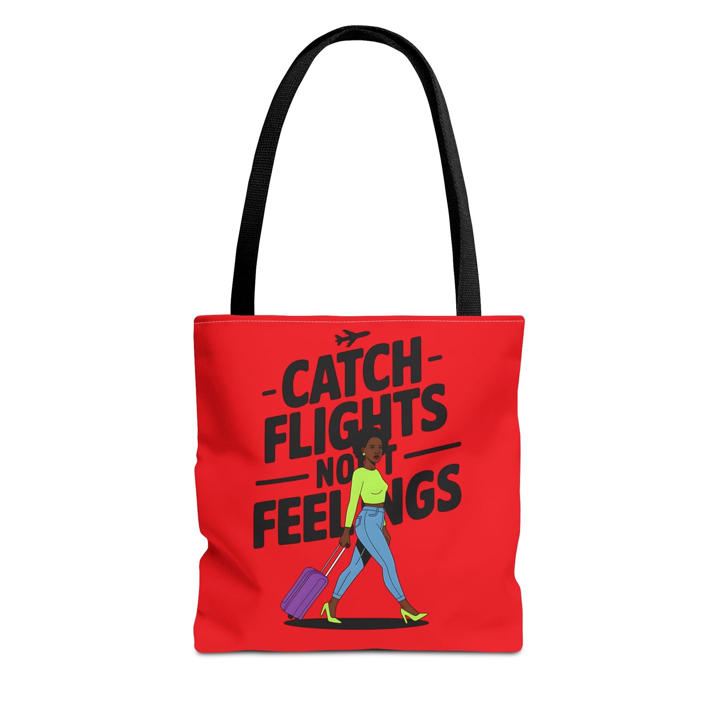 Catch Flights Not Feelings Tote Bag | Travel Gift, Vacation Accessory, Summer Beach Bag, Stylish Shopping Tote, Gift for Travelers