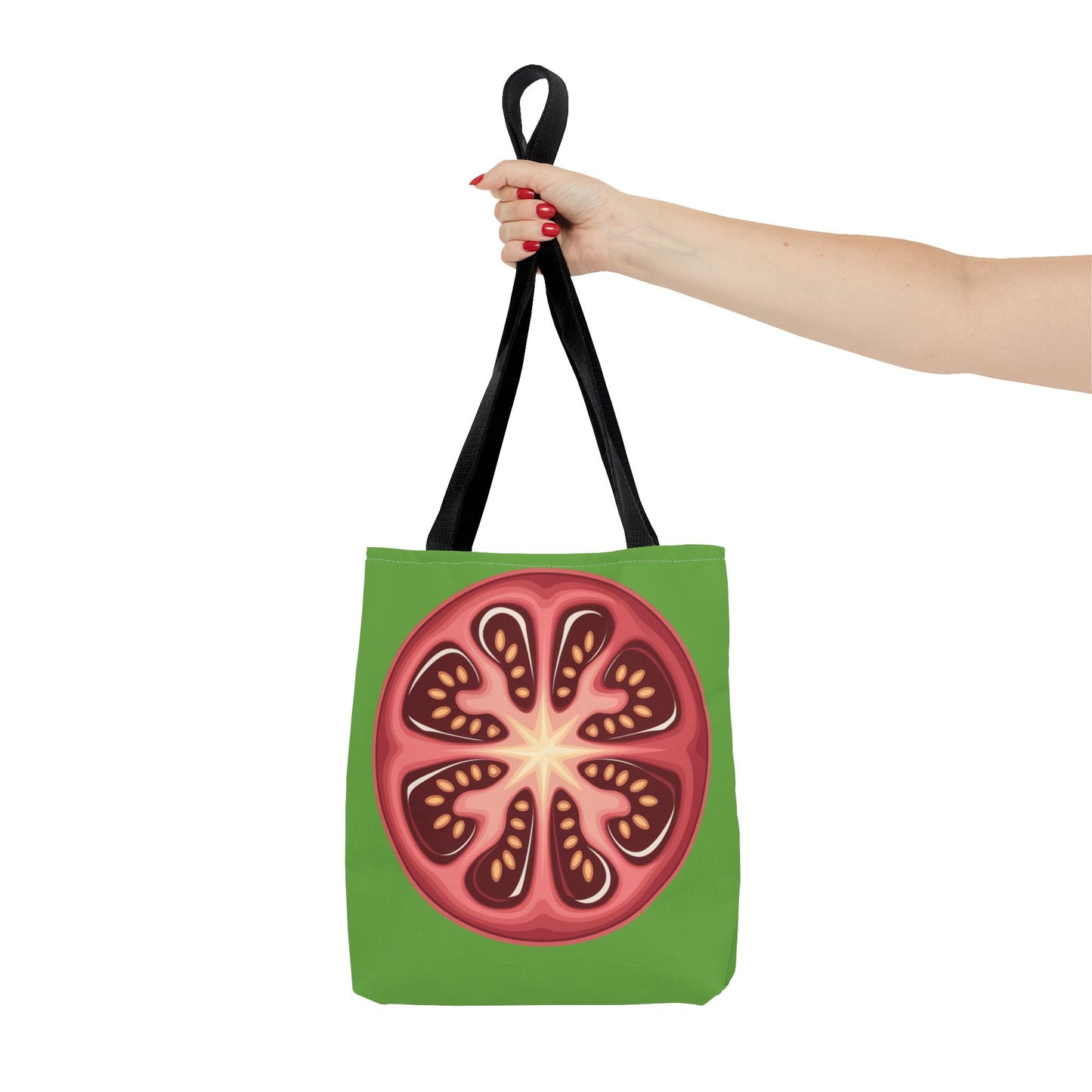 Vibrant Tomato Pattern Tote Bag - Grocery Bag, Reusable Shopping Bag, Eco-Friendly Tote, Farmhouse Decor, Gift for Gardeners
