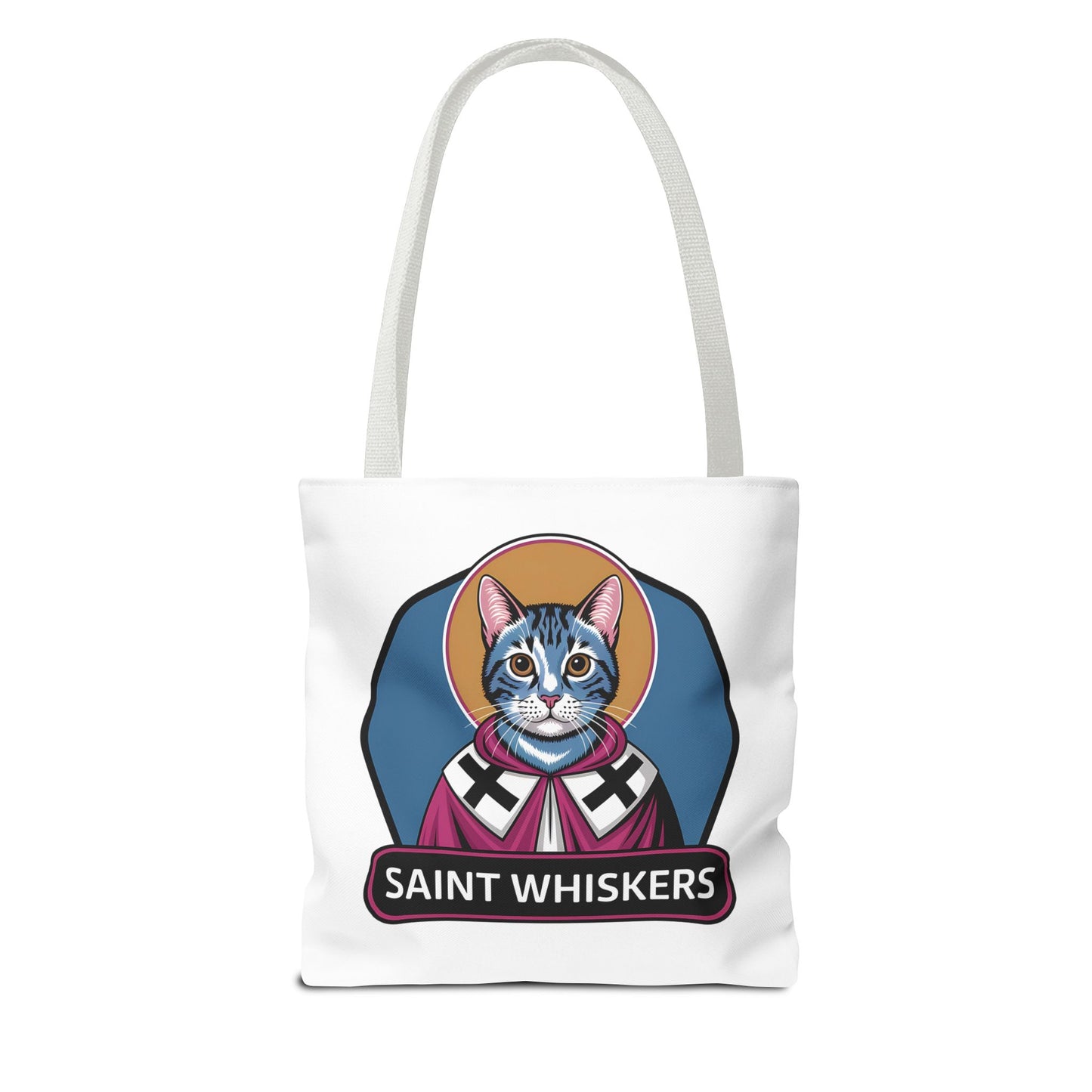 Saint Whiskers Cat Tote Bag - Cute & Quirky Cat Lover Bag