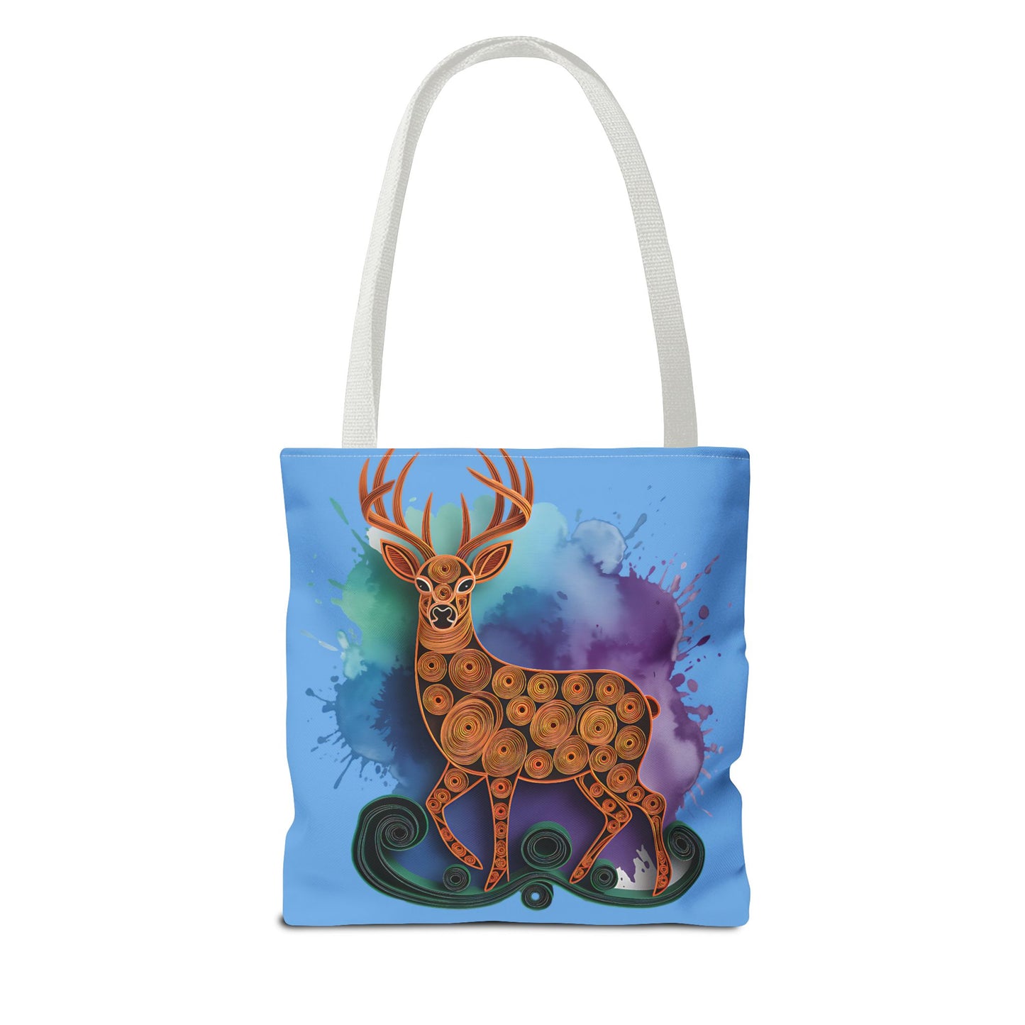 Bohemian Deer Tote Bag, Eco-Friendly Shopping Bag, Colorful Canvas Shoulder Bag, Gift for Nature Lovers, Unique Reusable Tote