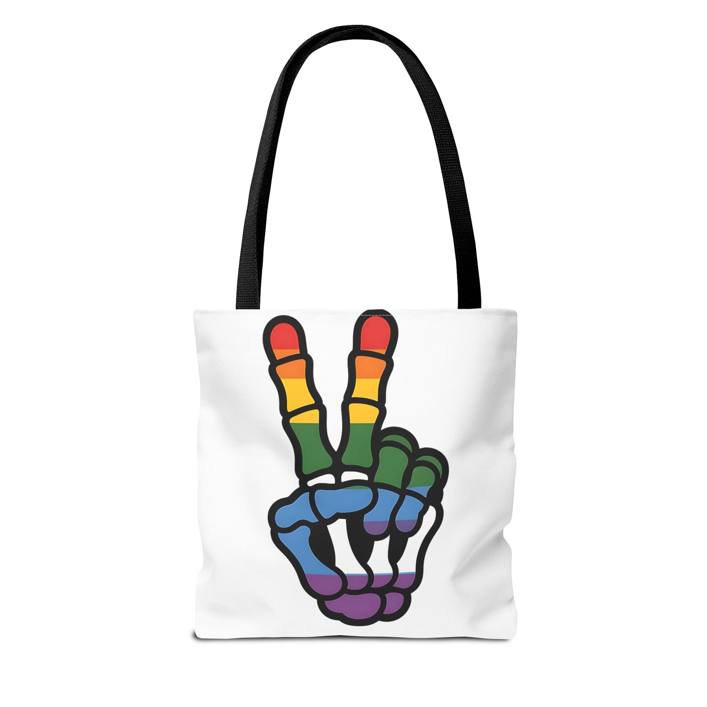 Rainbow Peace Tote Bag - Stylish Eco-Friendly Bag for Everyday Use
