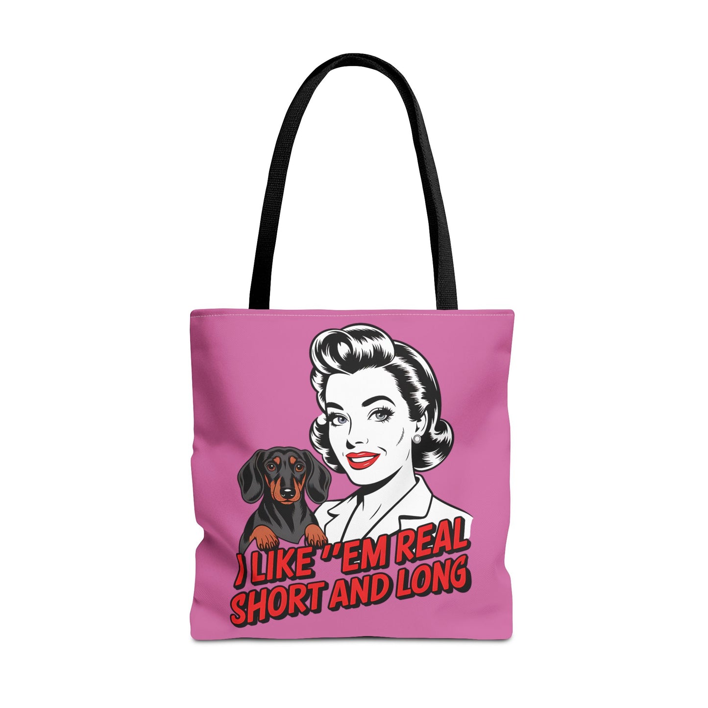 Retro Dog Lover Tote Bag, Cute Pink Handbag, Pet Lover Gift, Funny Dog Mom Bag, Vintage Animal Lover Shopping Tote