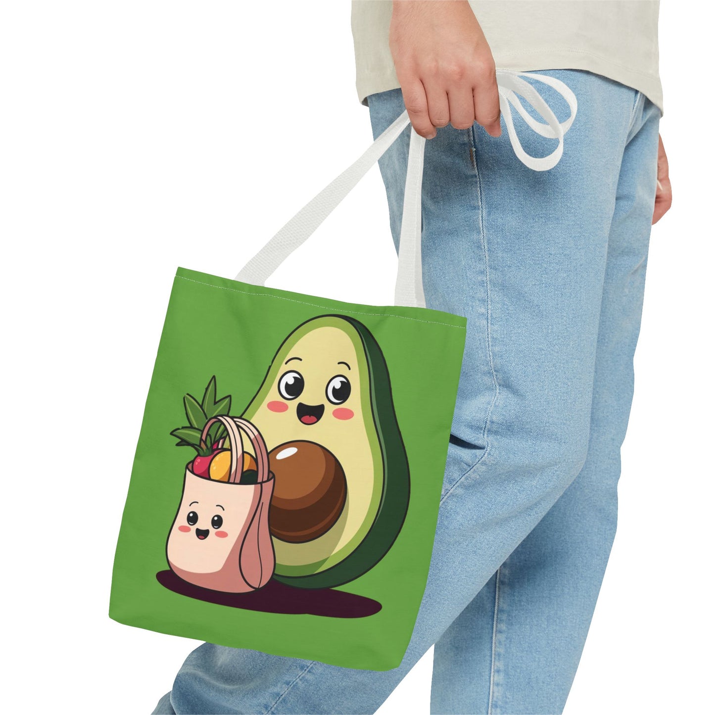 Cute Avocado Tote Bag, Eco-Friendly Shopping, Gift for Foodies, Farmers Market, Fun and Quirky