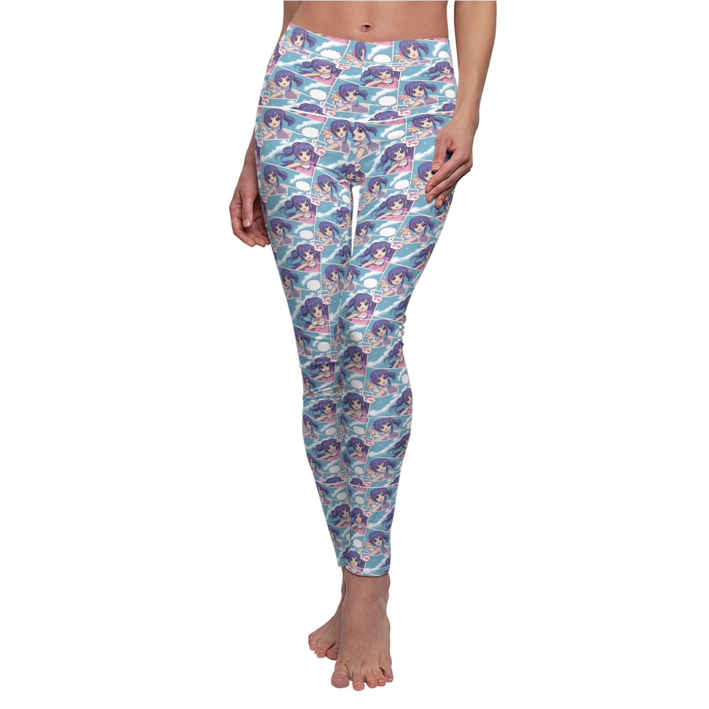 Vibrant Women's Casual Leggings with Whimsical Design